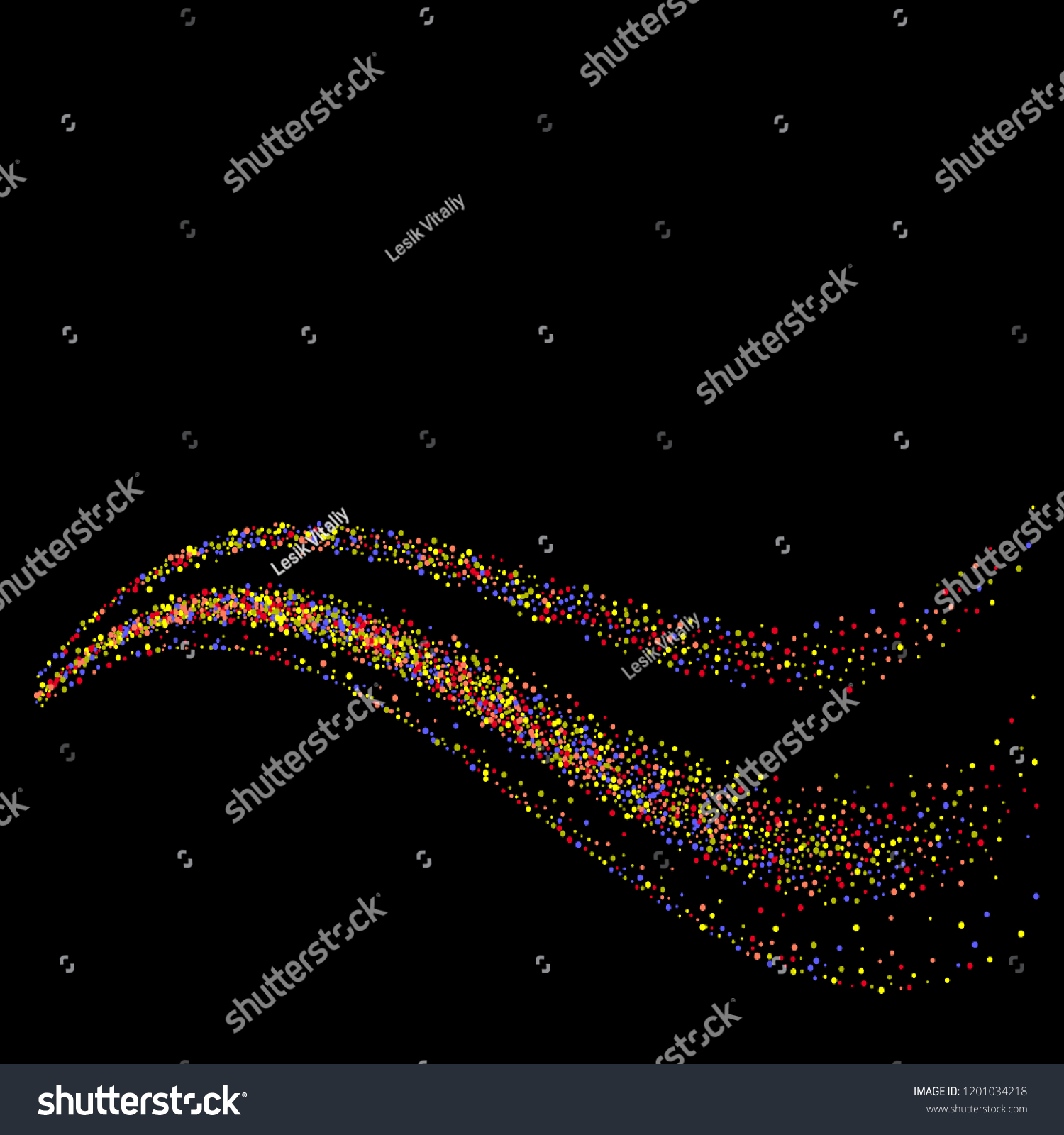 Vector Gold Glitter Confetti Wave On Stock Vector Royalty Free