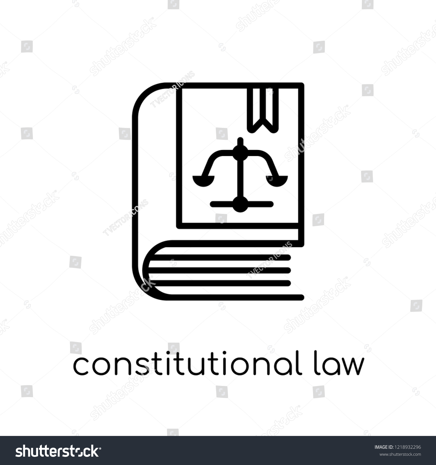 Constitutional Law Icon Trendy Modern Flat Stock Vector Royalty Free