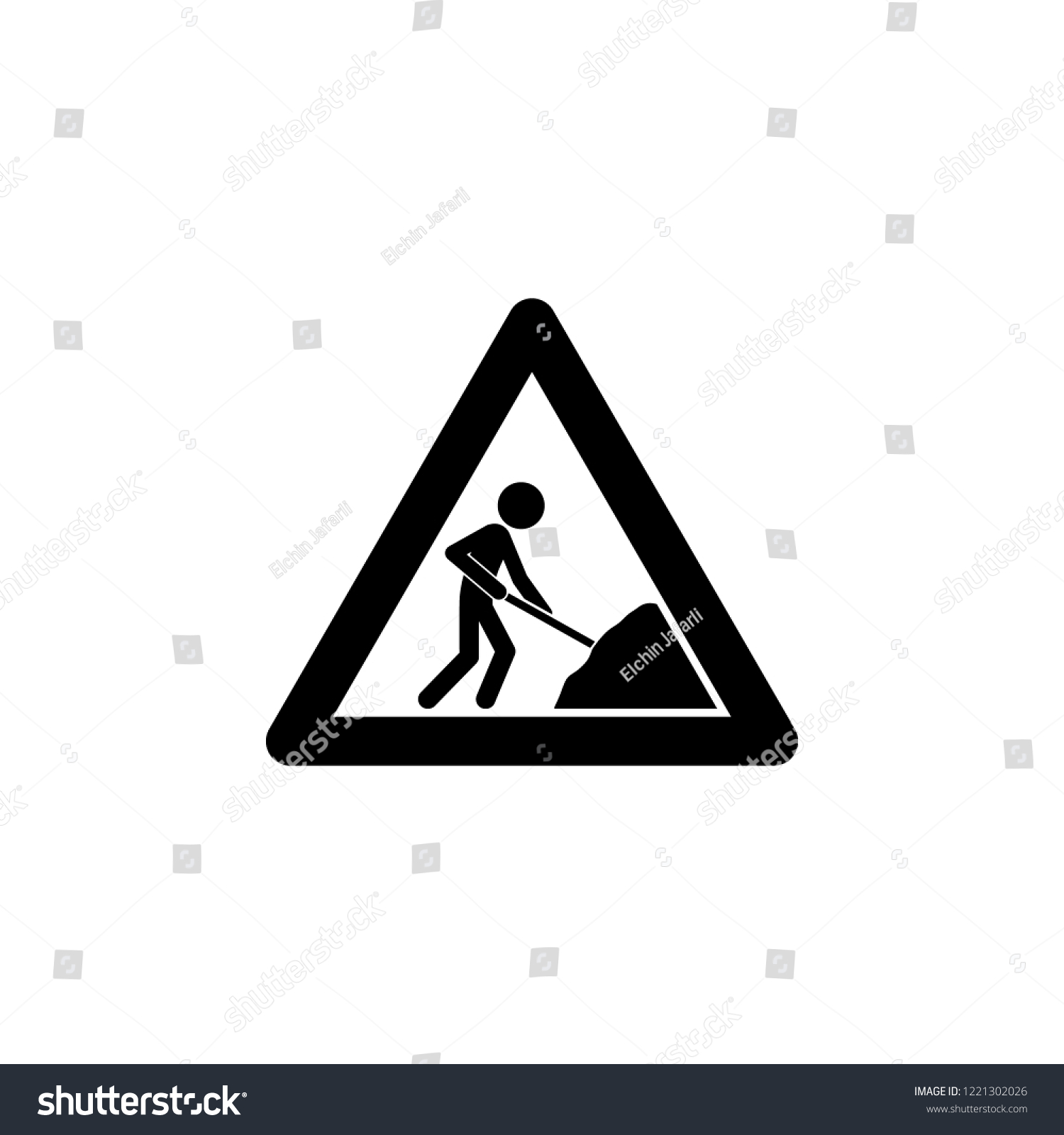 Road Repair Sign Icon Element Road Stock Vector Royalty Free