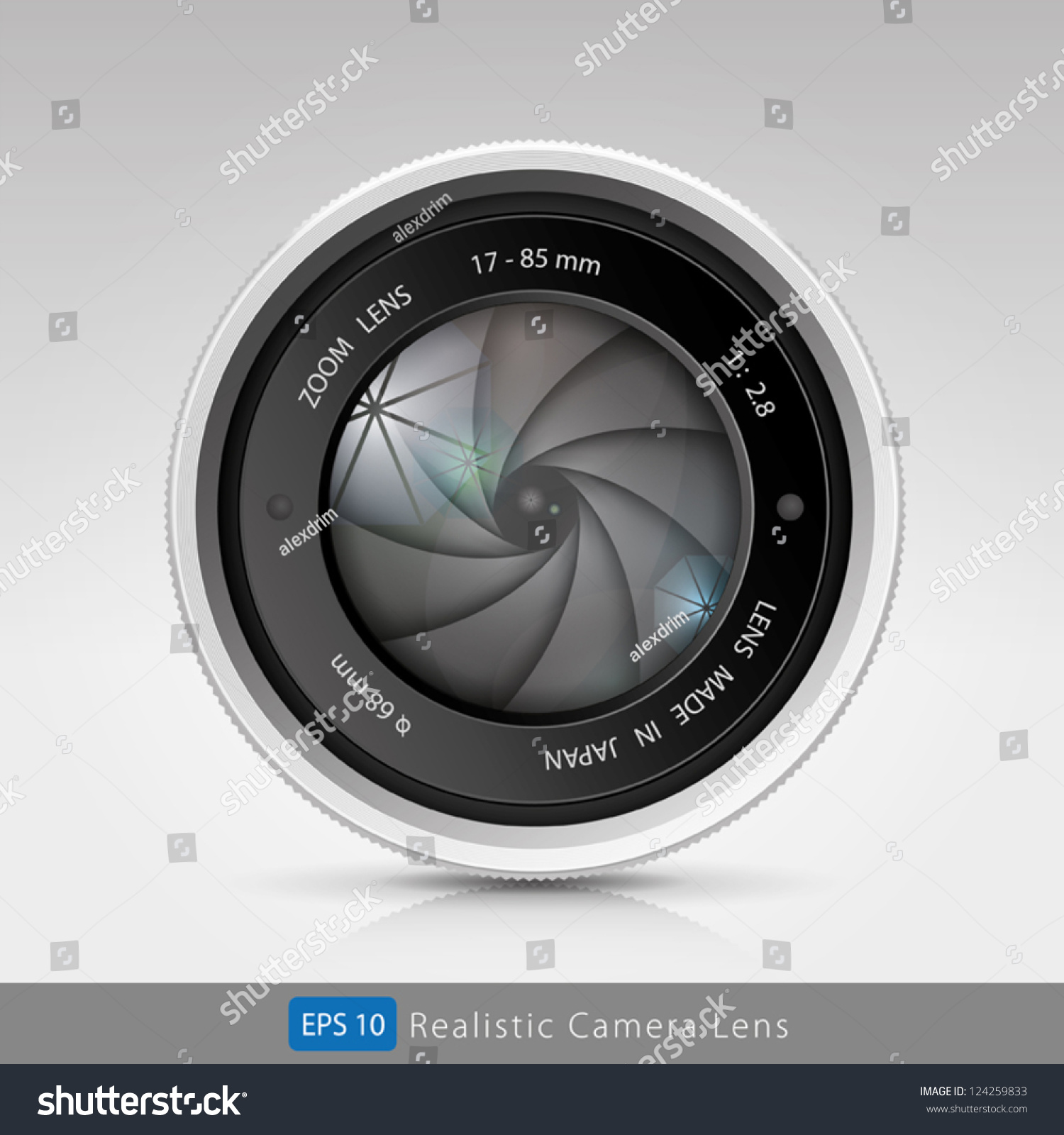 Realistic Camera Photo Lens Shutter Stock Vector Royalty Free