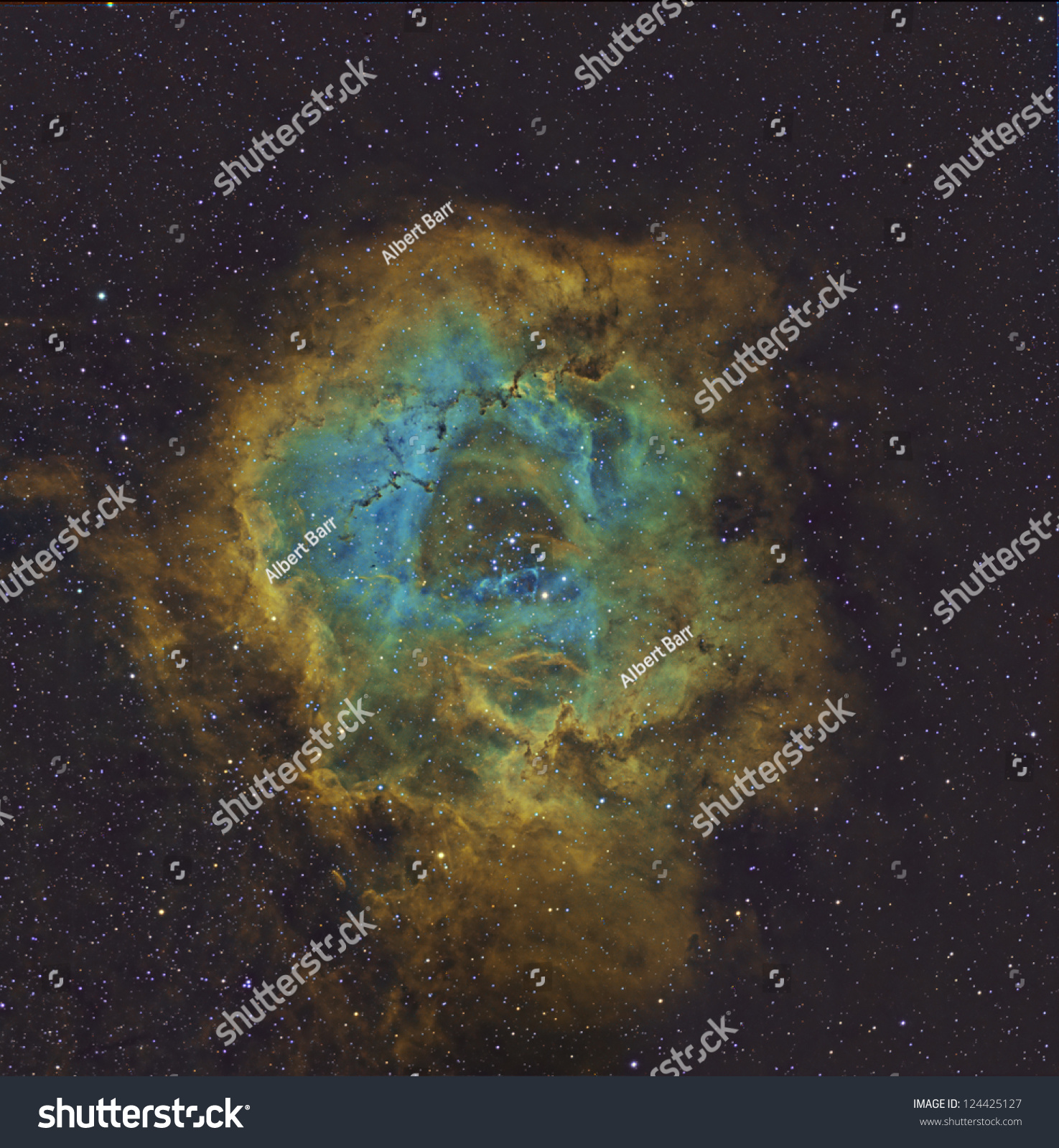 Rosette Nebula Hubble Palette Stock Photo Shutterstock