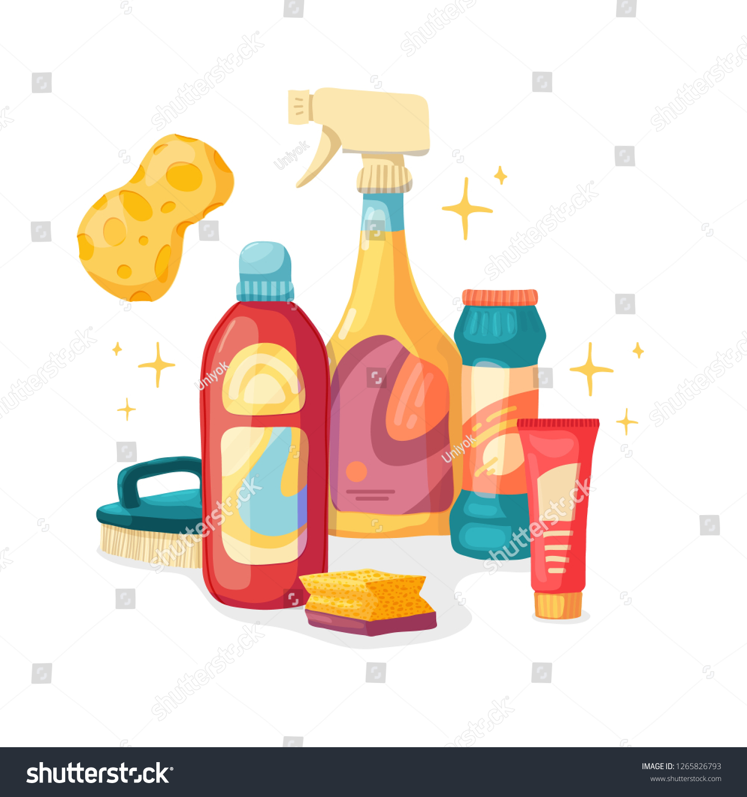 Design Banner House Cleaning Cleaning Products Stock Vector Royalty