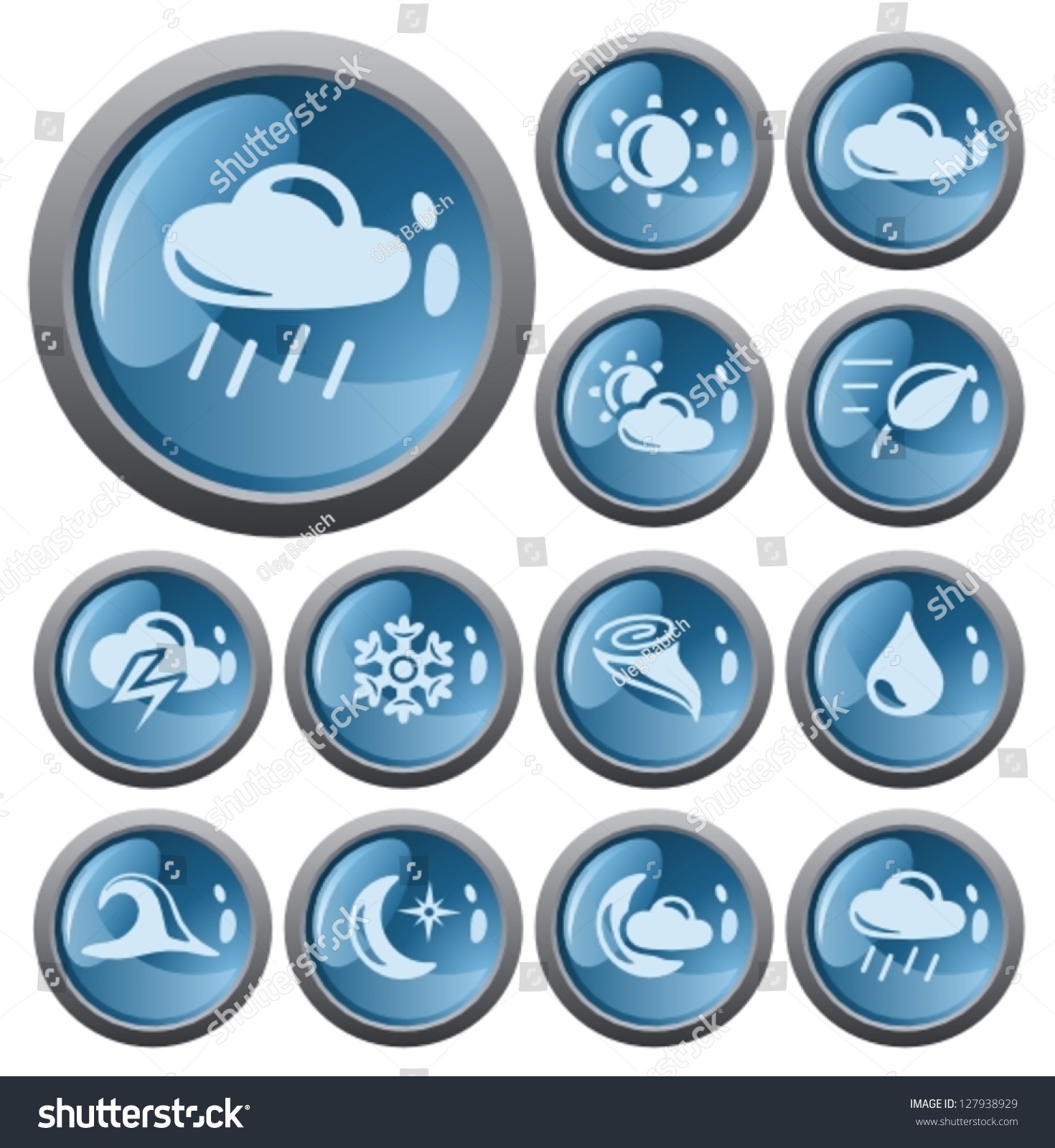 Weather Button Set Stock Vector Royalty Free Shutterstock