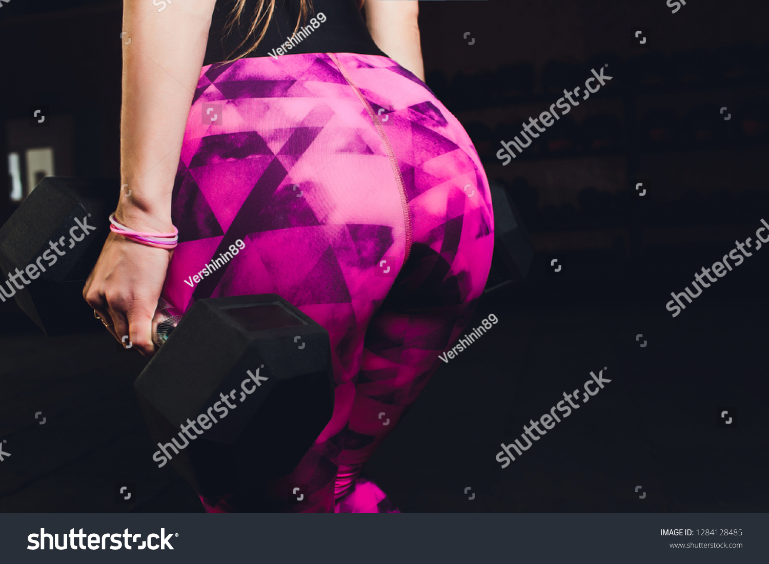 Sexy Beautiful Ass Thong Fitness Girl Stock Photo 1284128485 Shutterstock