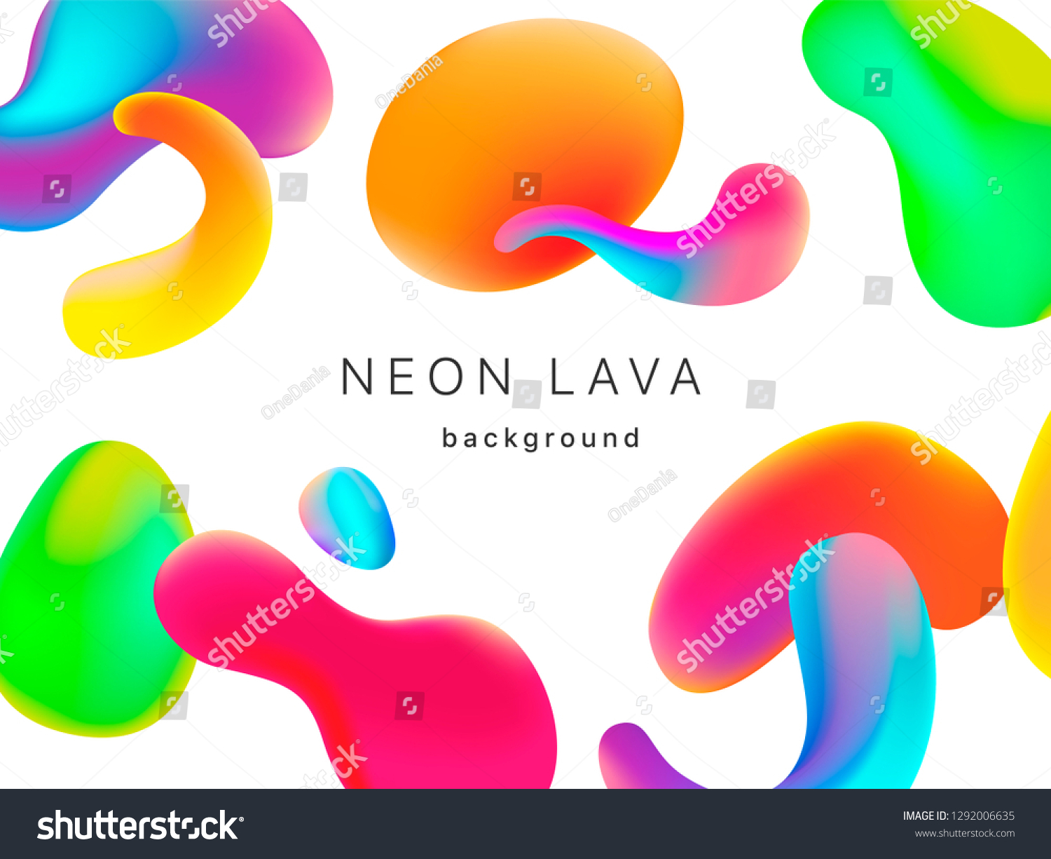 Liquid Neon Lava Lamp Vector Background Stock Vector Royalty Free