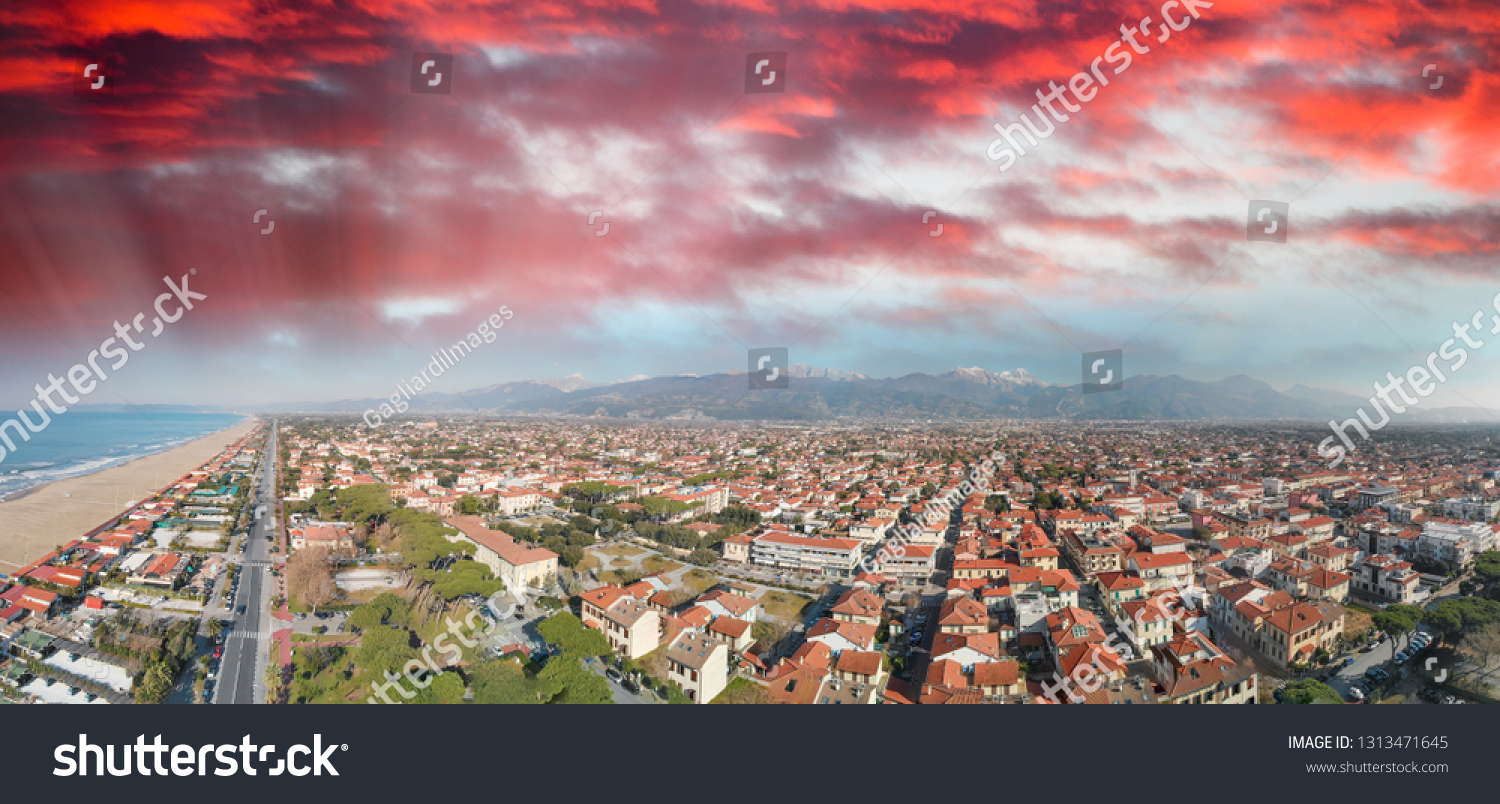 Aerial View Forte Dei Marmi Skyline Stock Photo 1313471645 Shutterstock