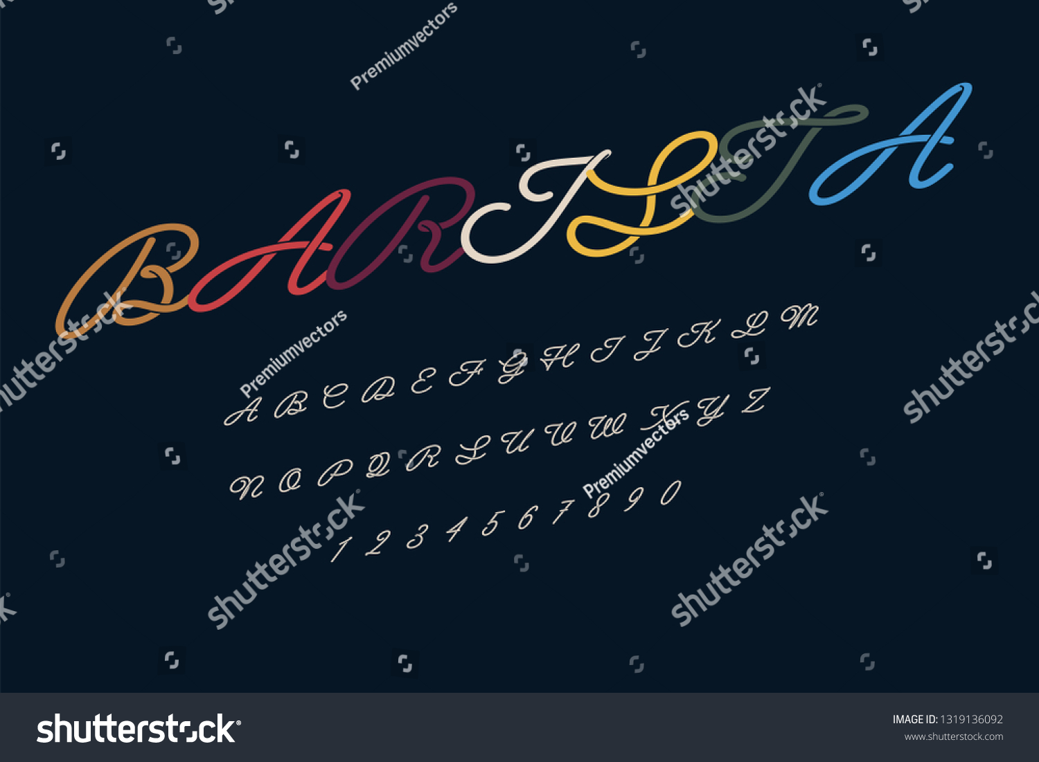 Hand Drawn Vector Alphabet Script Font Stock Vector Royalty Free