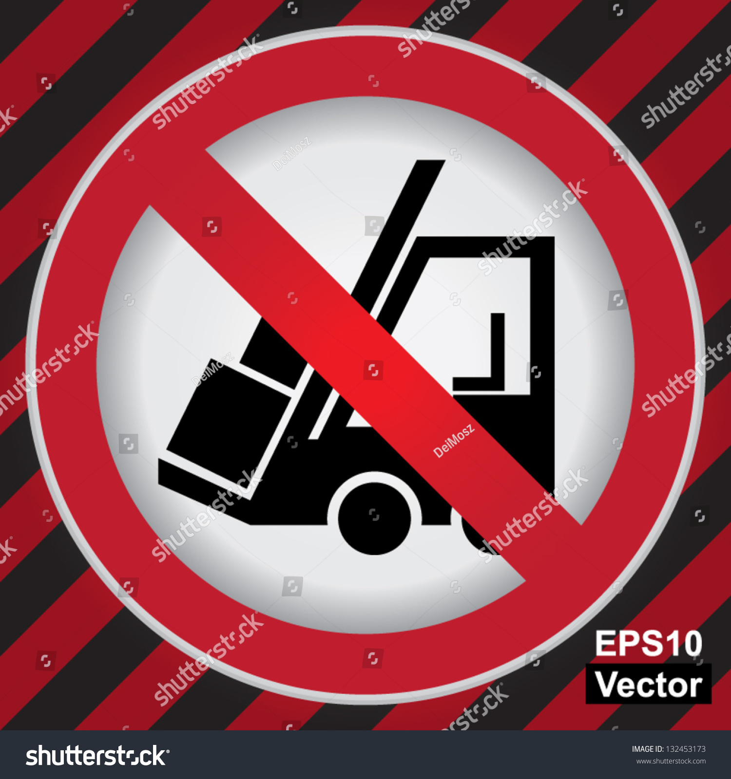 Circle Prohibited Sign No Forklift Sign Stock Vector Hot Sex Picture