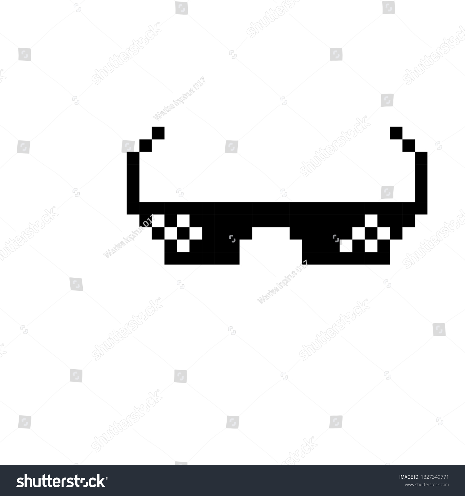 Pixel Art Glasses Stock Vector Royalty Free 1327349771 Shutterstock