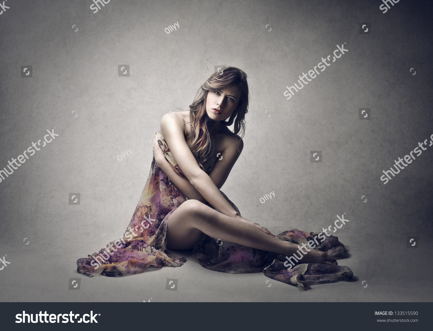 Attractive Naked Woman Cloth That Covers Stock Photo Shutterstock