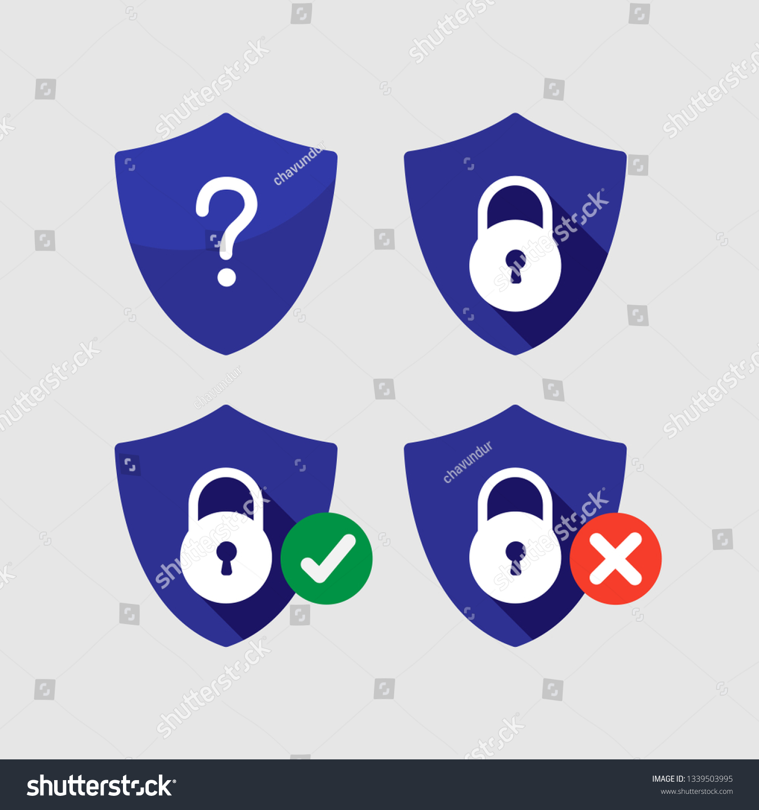 Shield Padlock Check Mark Shield Tick Stock Vector Royalty Free