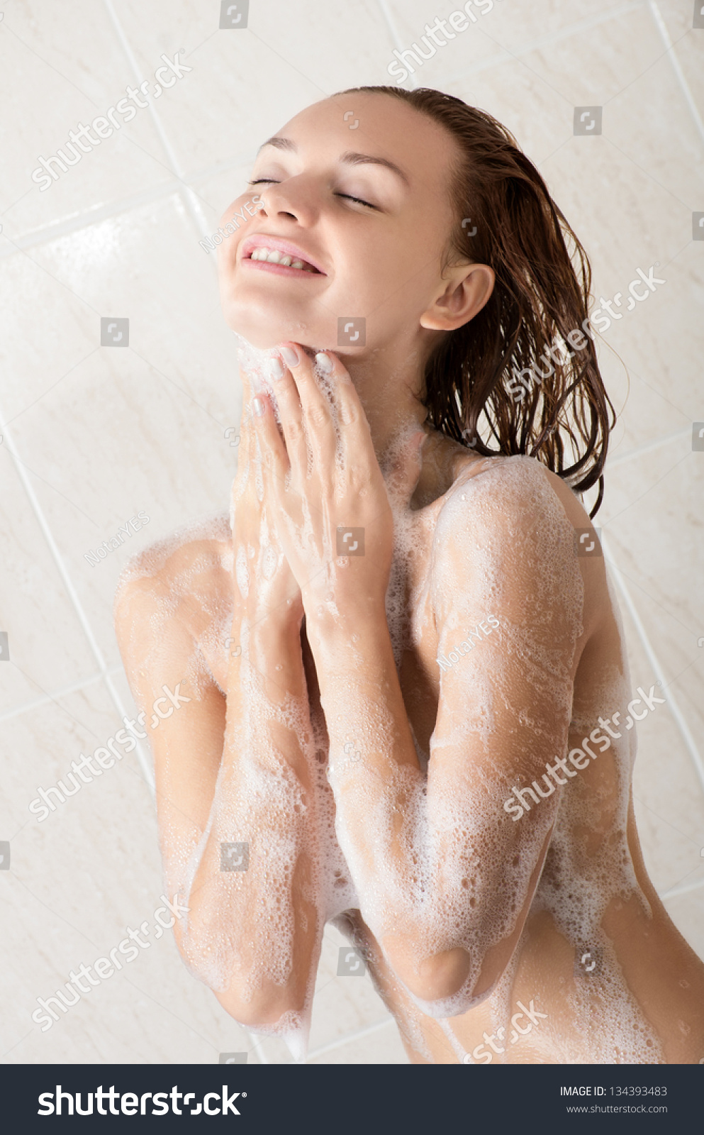 Teen Girls Sharing Shower