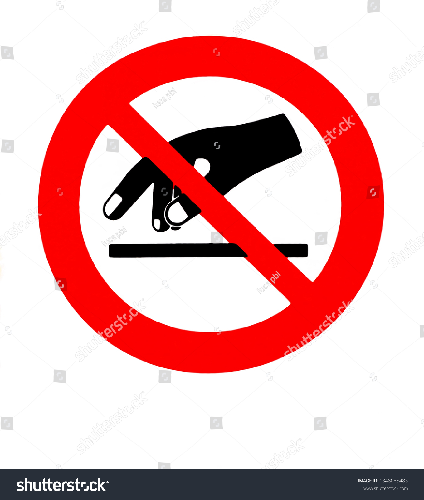 Do Not Touch Prohibition Safety Sign Stock Illustration 1348085483