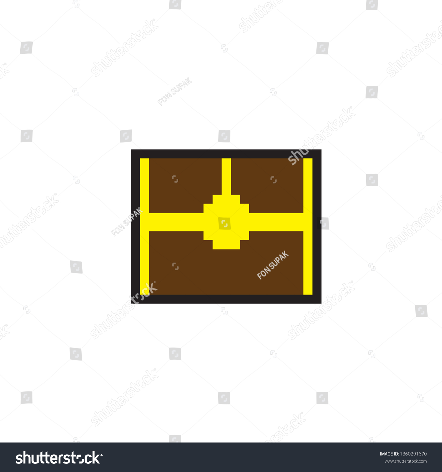 Pixel Art Treasure Chest Stock Vector Royalty Free