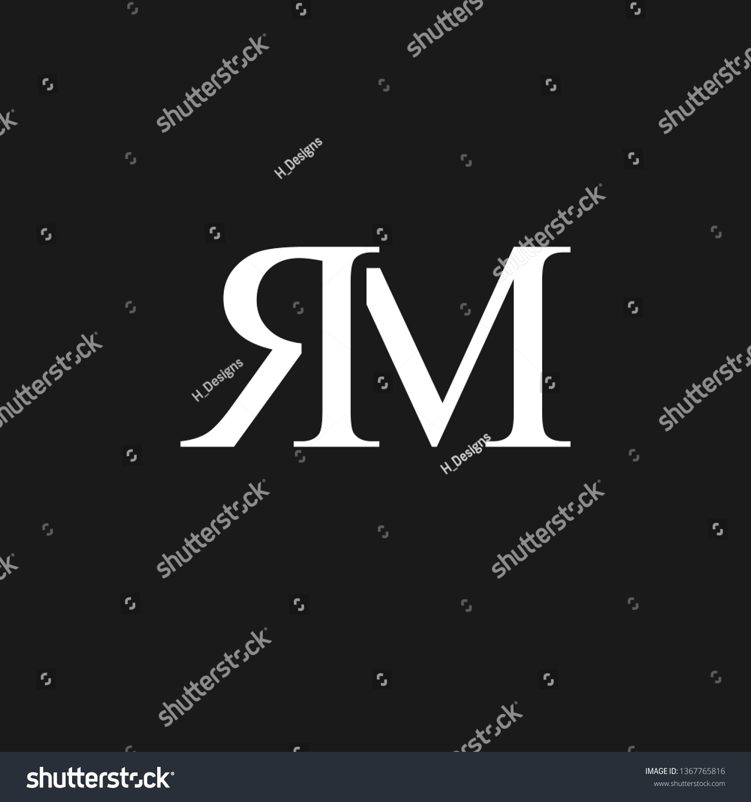 Rm R M Letter Alphabet Logo Stock Vector Royalty Free