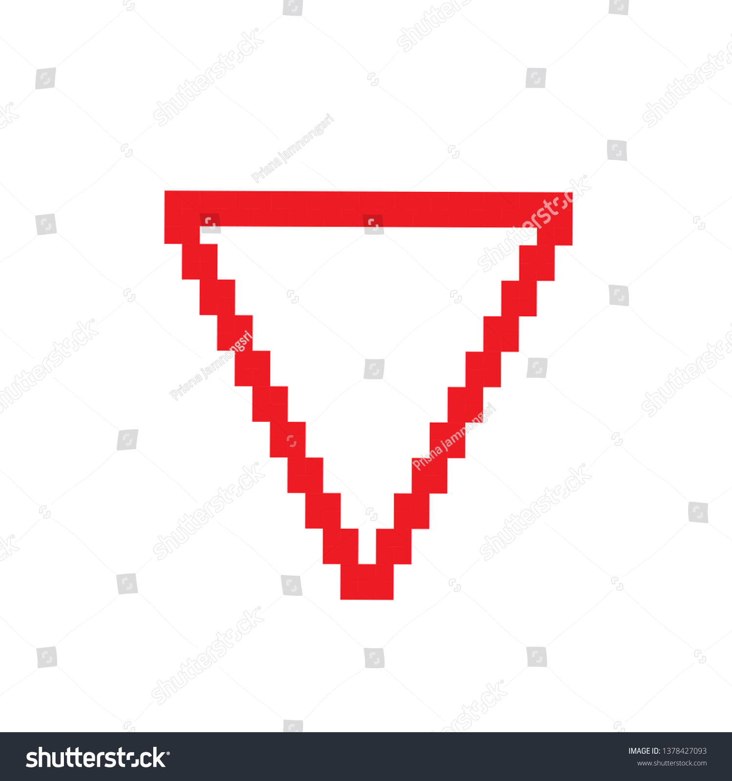 Pixel Art Traffic Signs Stock Vector Royalty Free