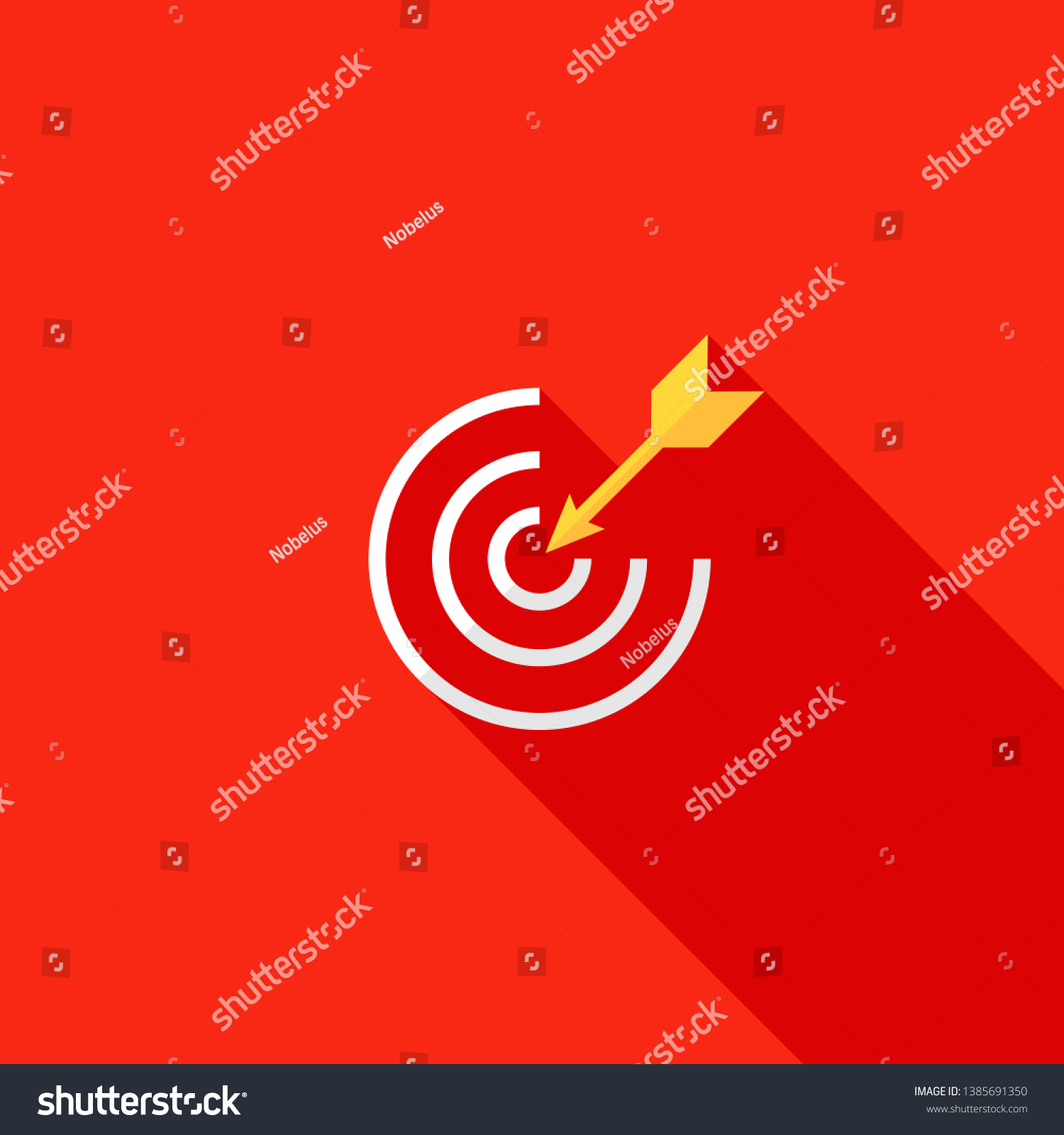 Target Arrow Goal Achieve Concept Bullseye Stock Vector Royalty Free