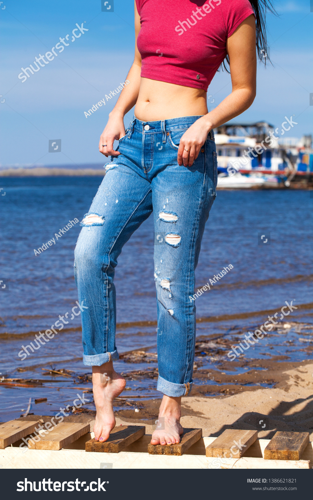 Body Part Female Blue Jeans Stock Photo Shutterstock