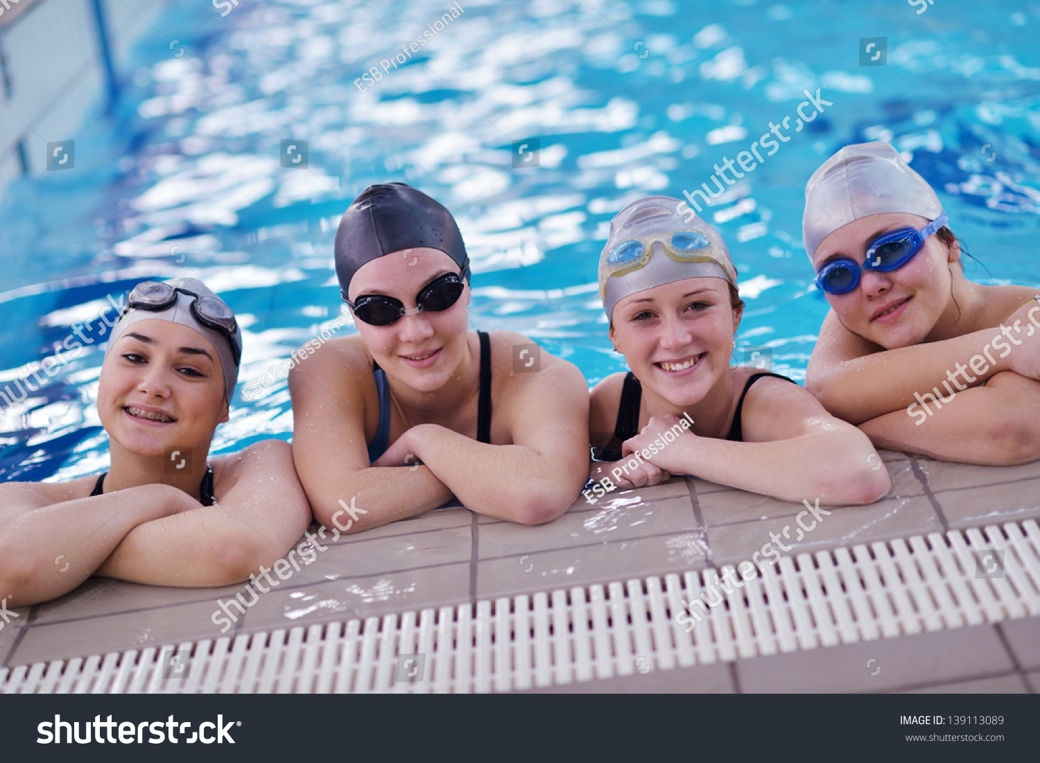 Teens swimming pool