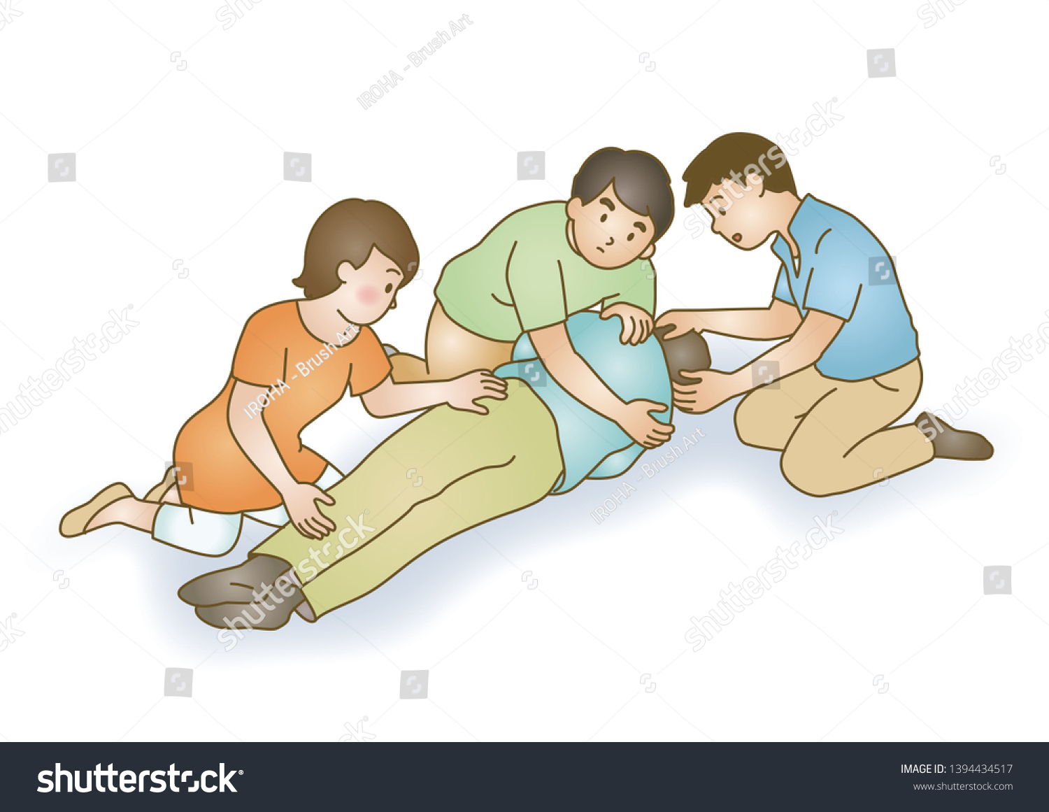 First Aid Log Roll Method Several Shutterstock