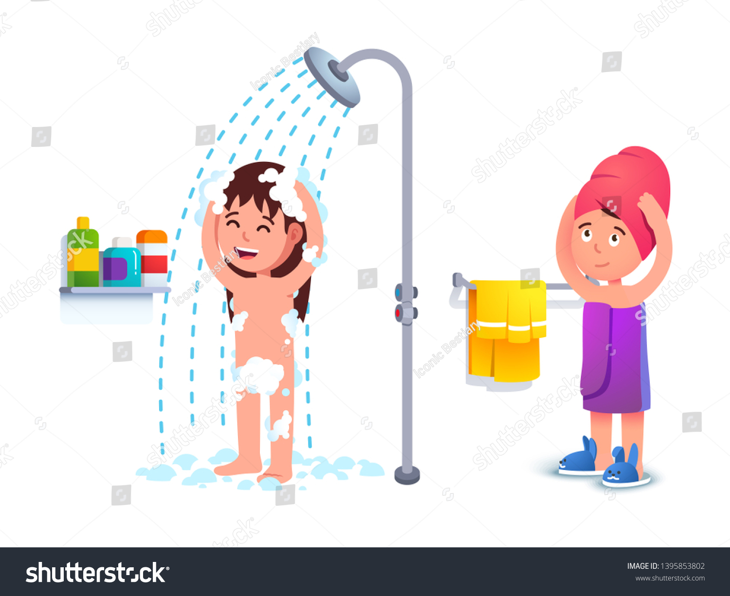 Towel times shower