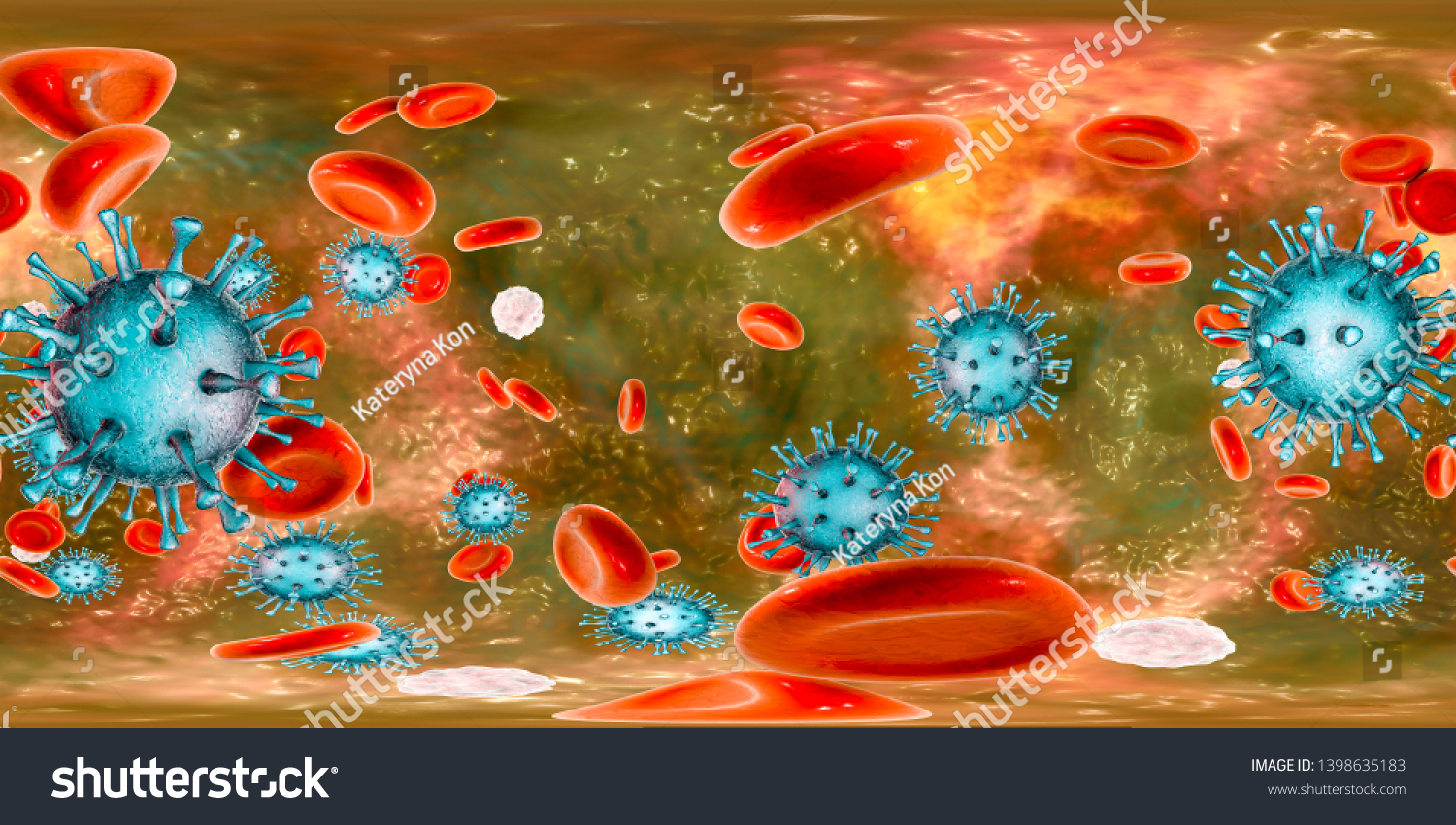 Cytomegaloviruses Cmv Human Blood Degree Spherical Stock