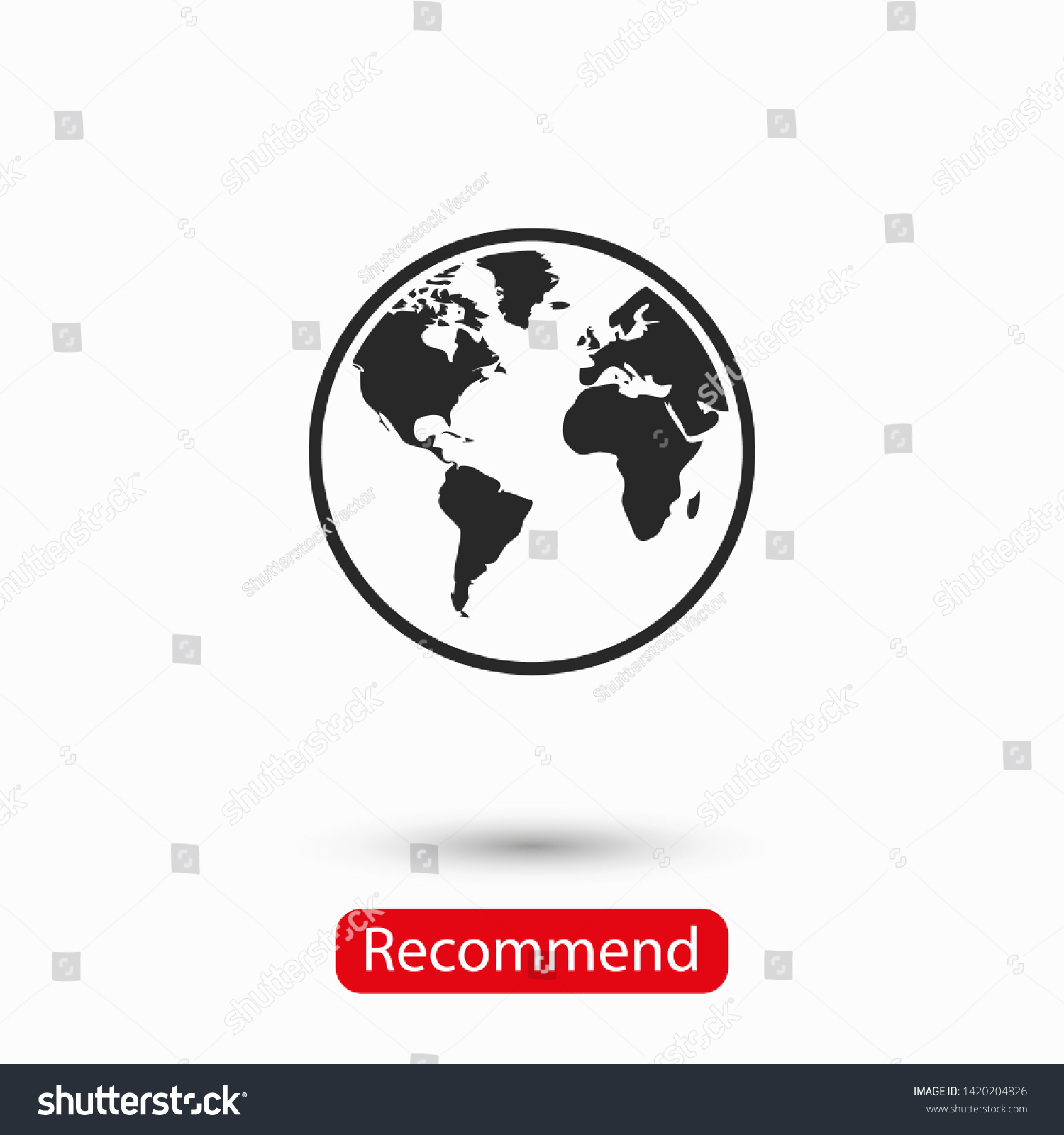 Planet Earth Icon Globe Icon World Stock Vector Royalty Free Shutterstock