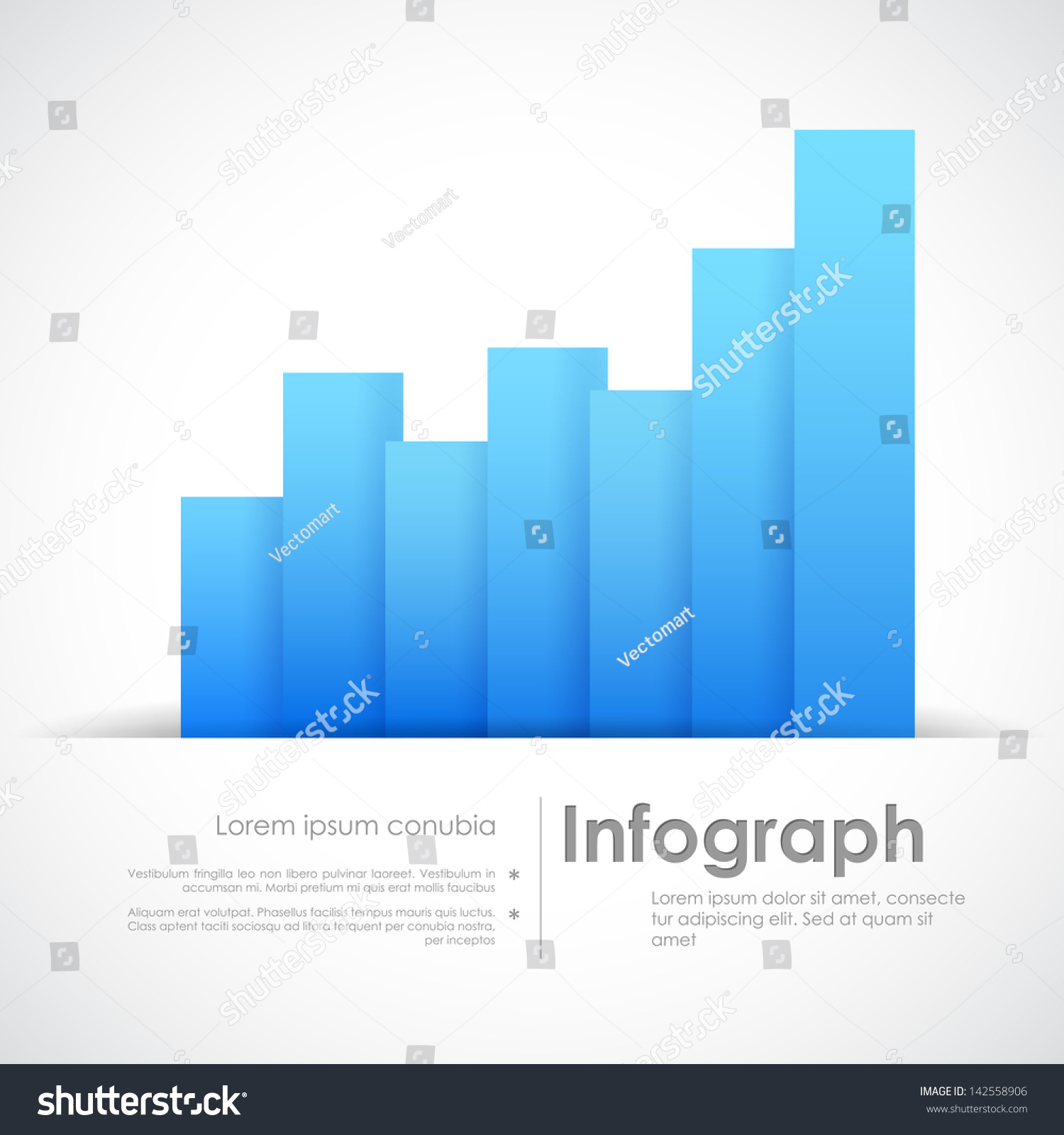 Illustration Infograph Business Bargraph Stock Vector Royalty Free