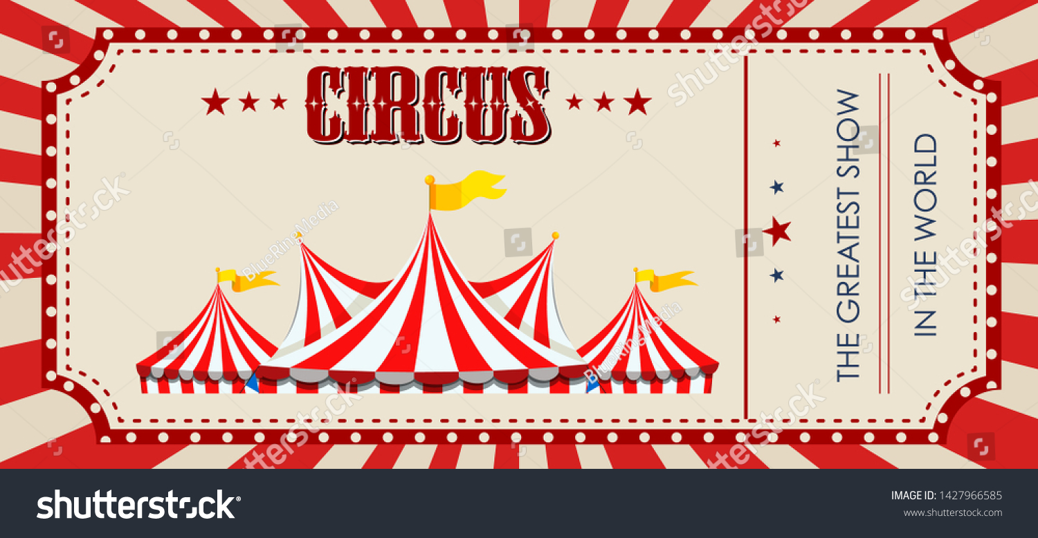 Circus Ticket Template Illustration Stock Vector Royalty Free