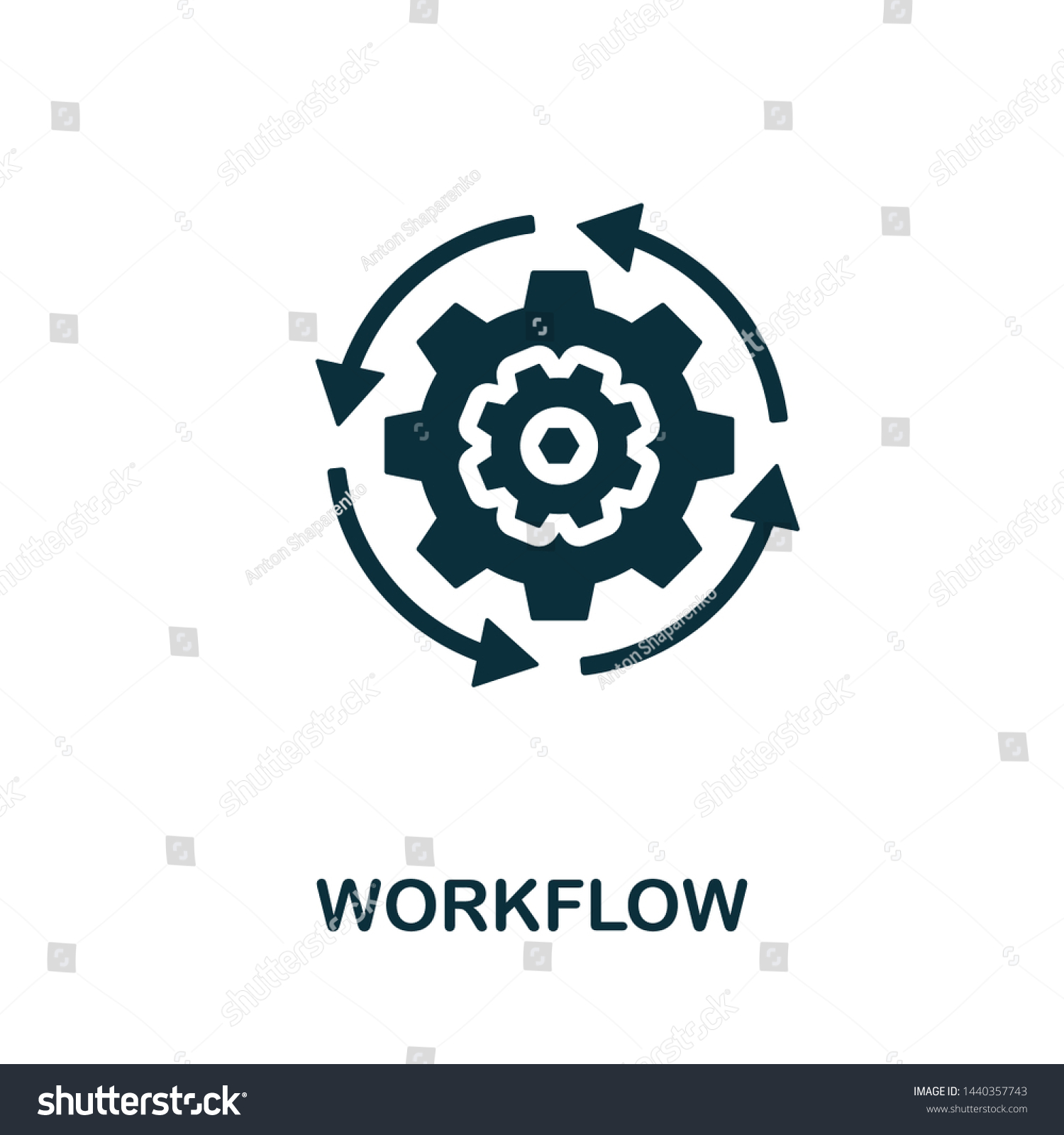 Workflow Vector Icon Illustration Creative Sign Stock Vector Royalty