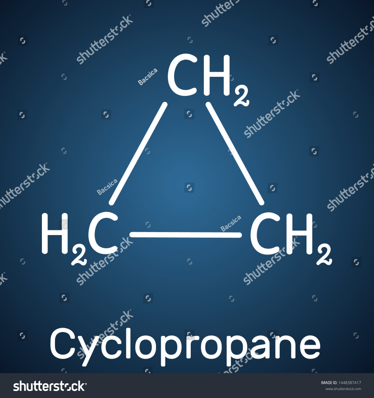 Cyclopropane Cycloalkane Molecule Inhalation Anaesthetic Structural