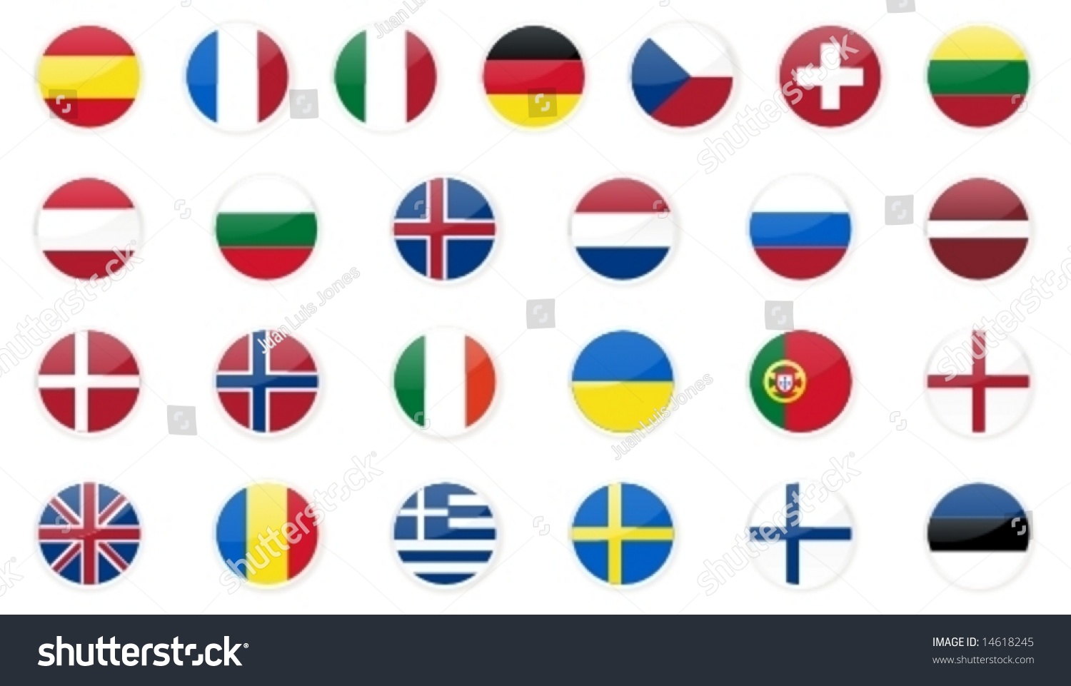 Europe Flags Icons Stock Vector Royalty Free Shutterstock