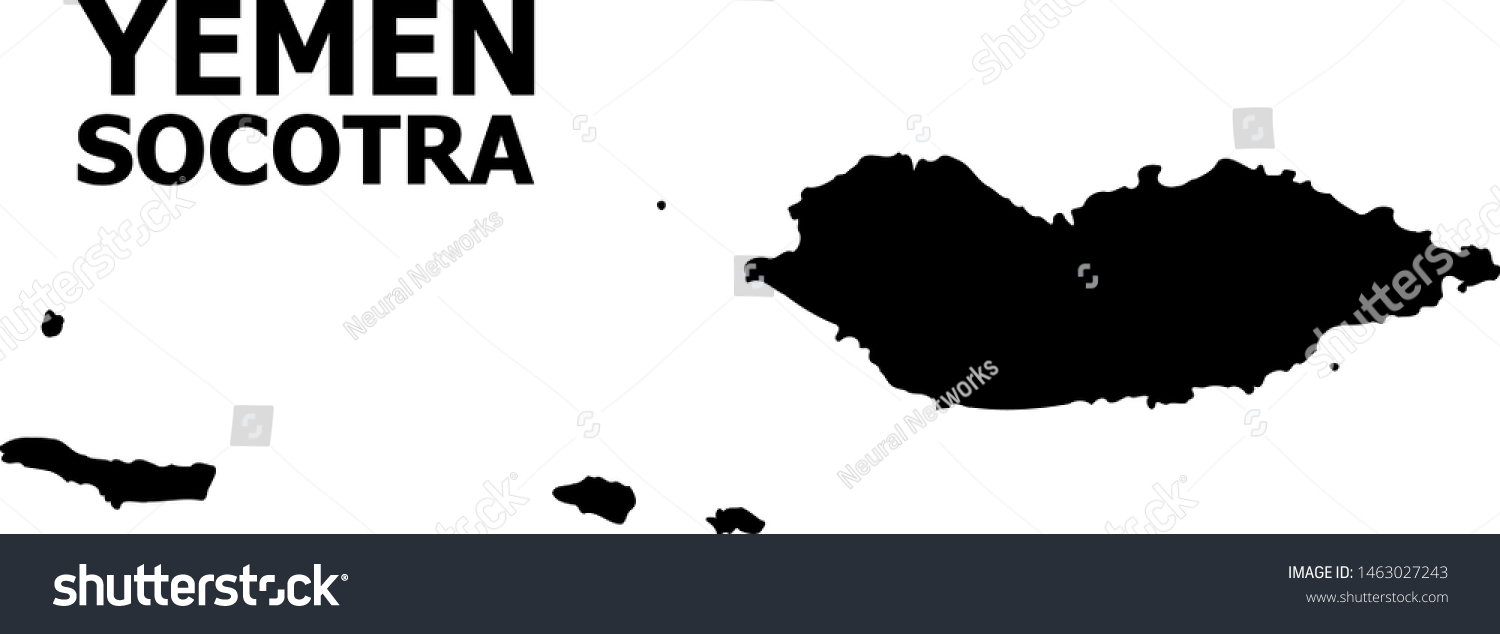 Vector Map Socotra Archipelago Caption Map Stock Vector Royalty Free