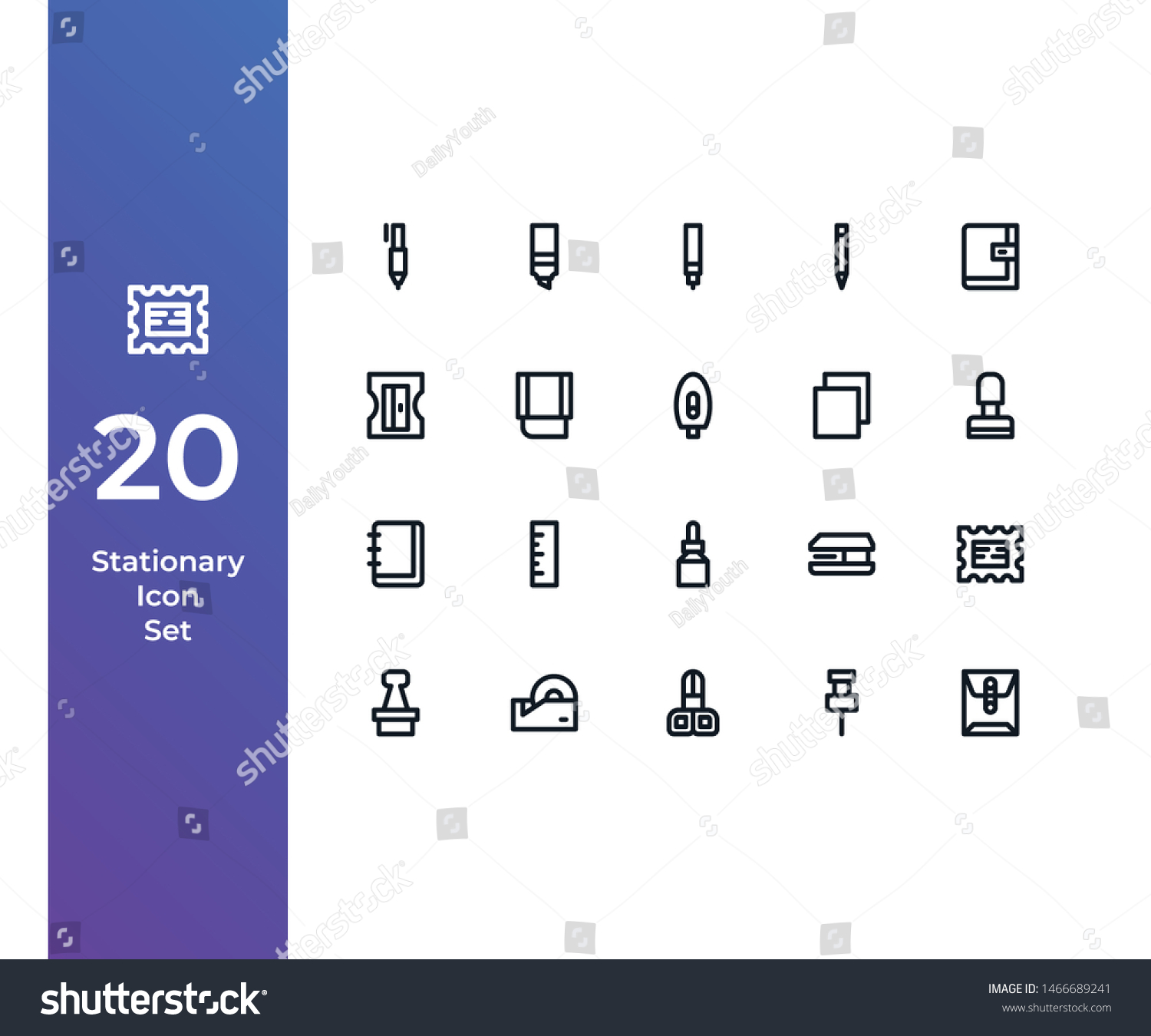 Pixel Perfect Icon Set Beautiful Hnadcrafted Stock Vector Royalty Free