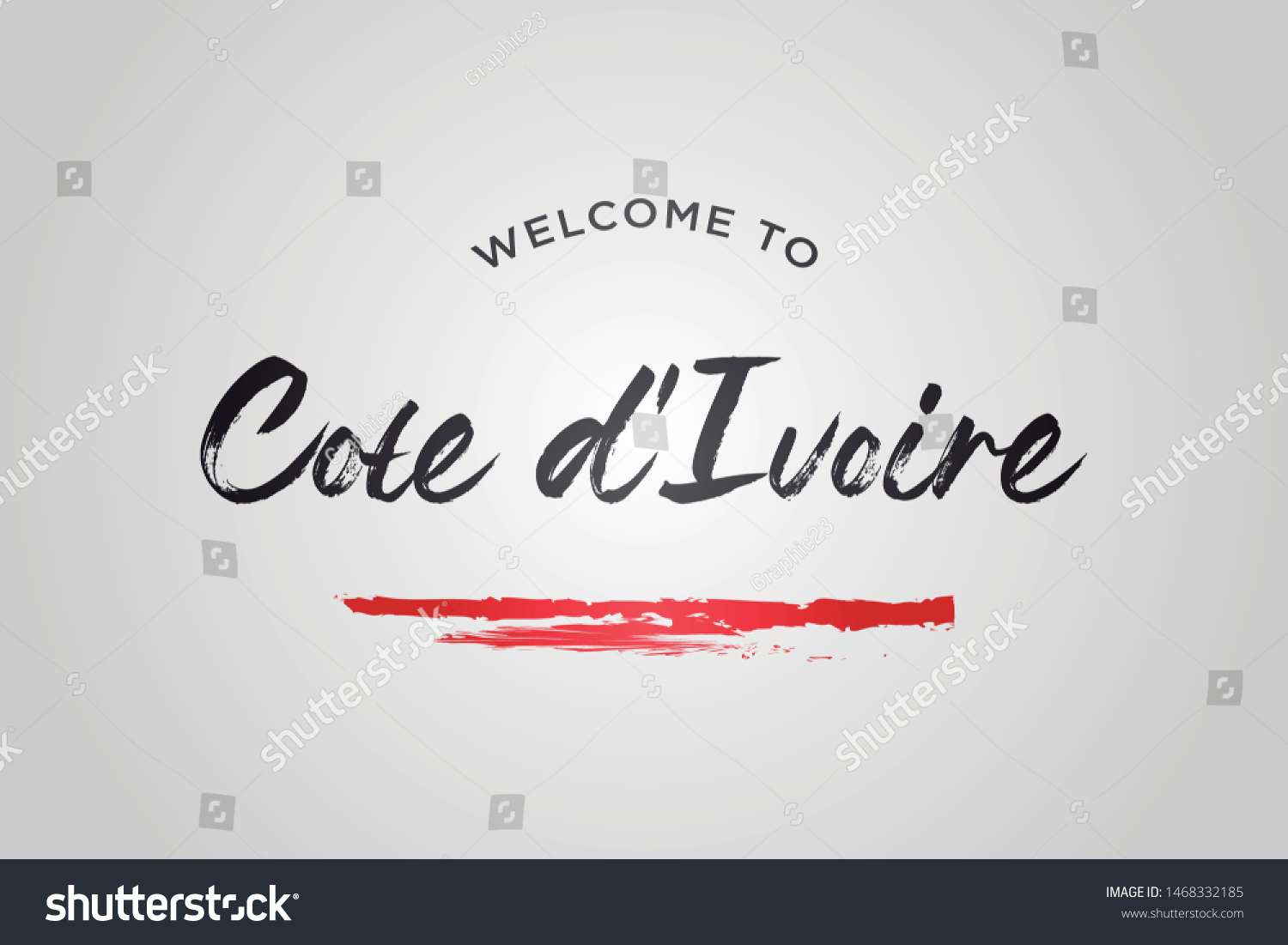 Cote Divoire Welcome Word Text Creative Stock Vector Royalty Free