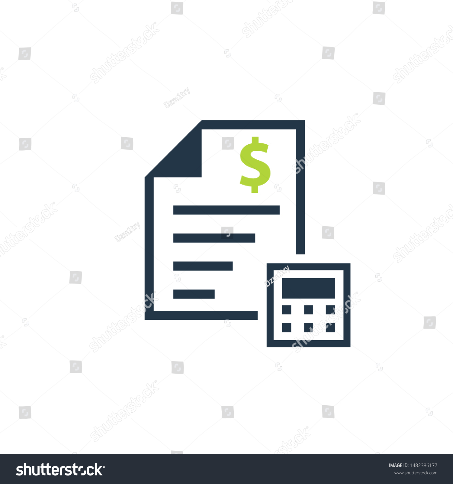 Cost Estimate Bill Icon Clipart Image Stock Vector Royalty Free