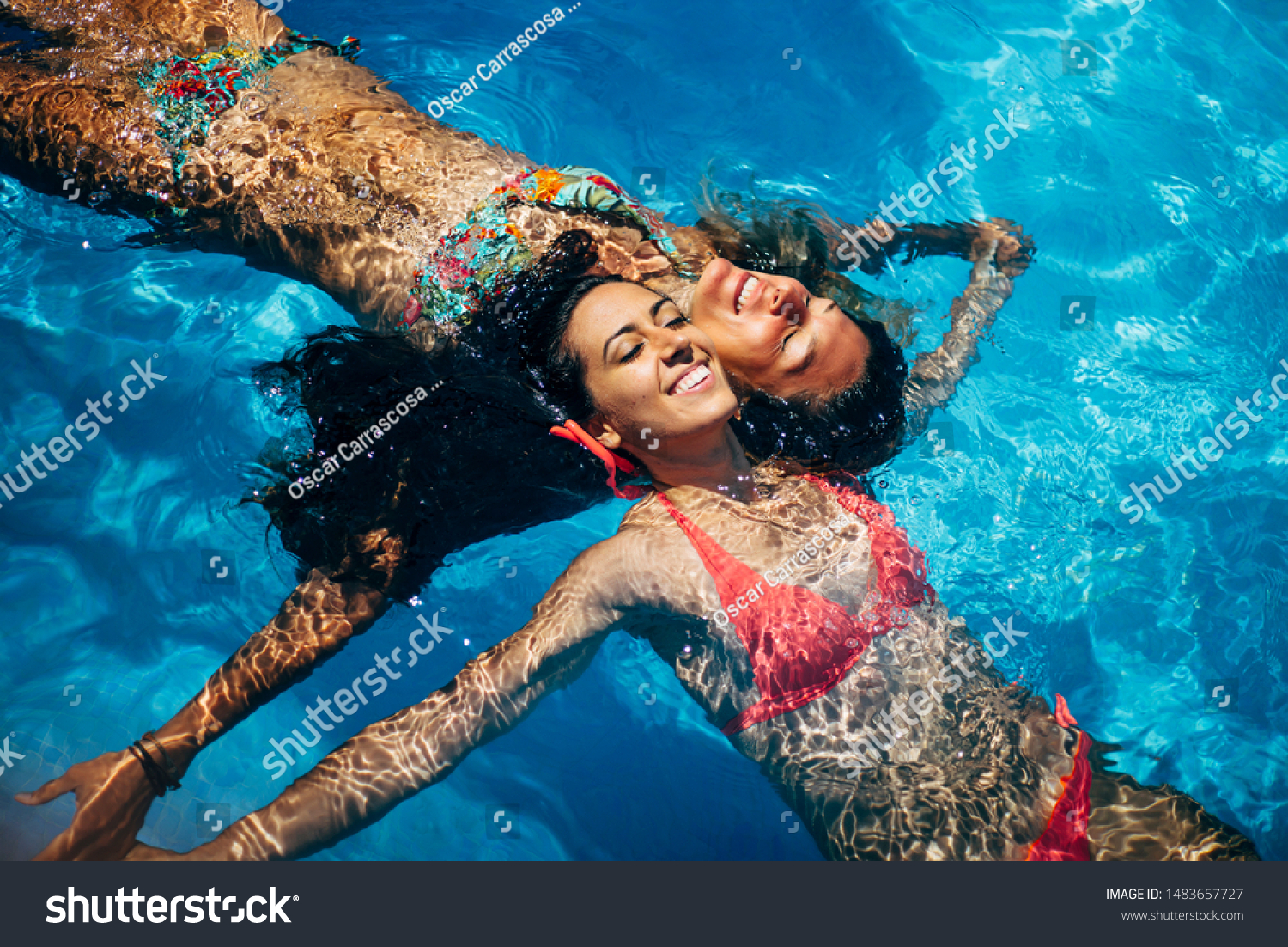 Lesbian swimming