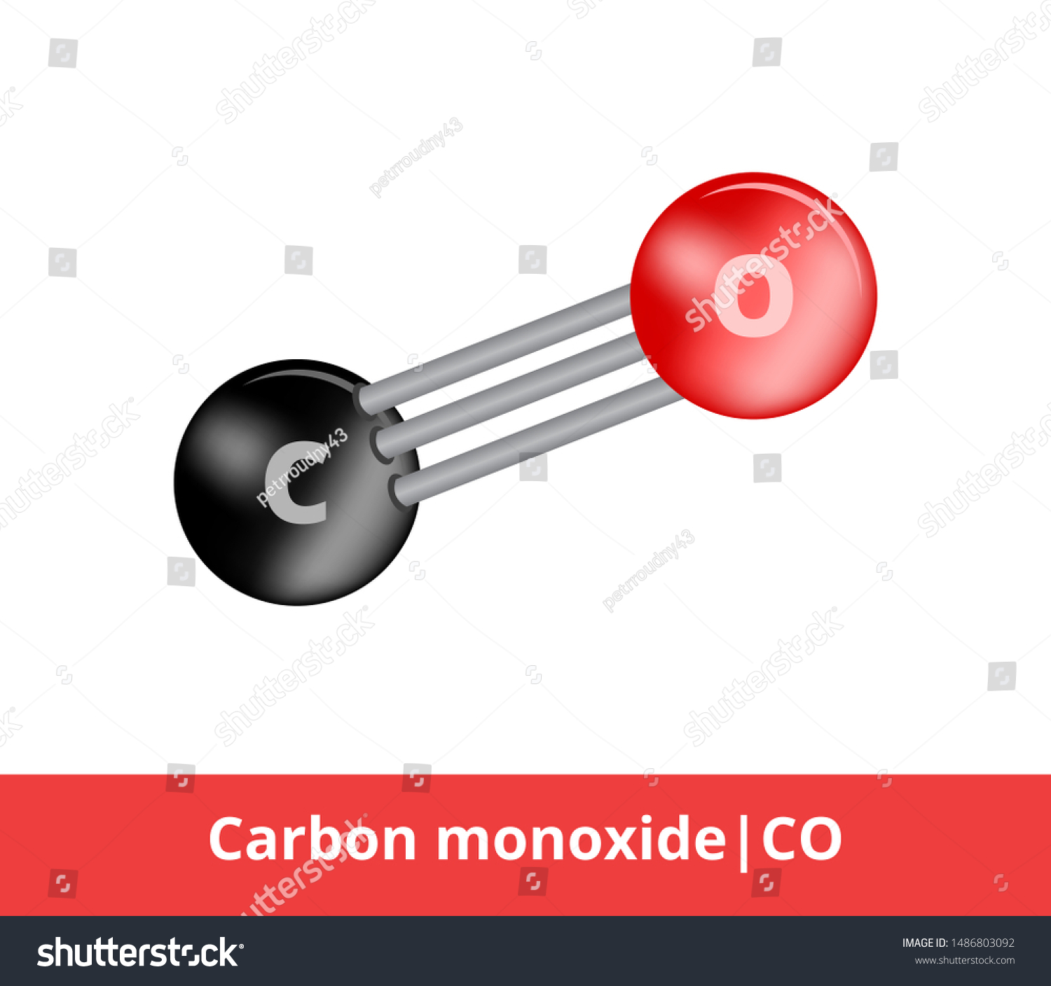 Vector Ballandstick Model Chemical Substance Icon Stock Vector Royalty