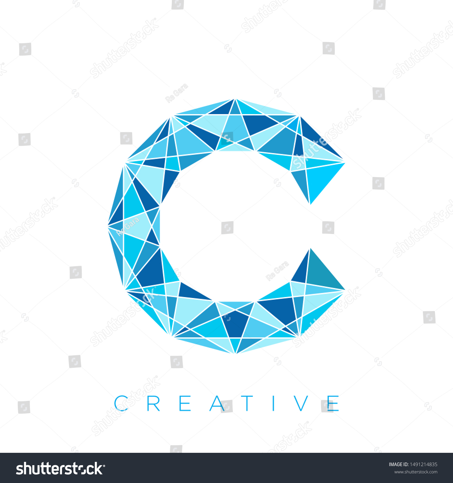 Geometric Letter C Logo Design Vector Stock Vector Royalty Free