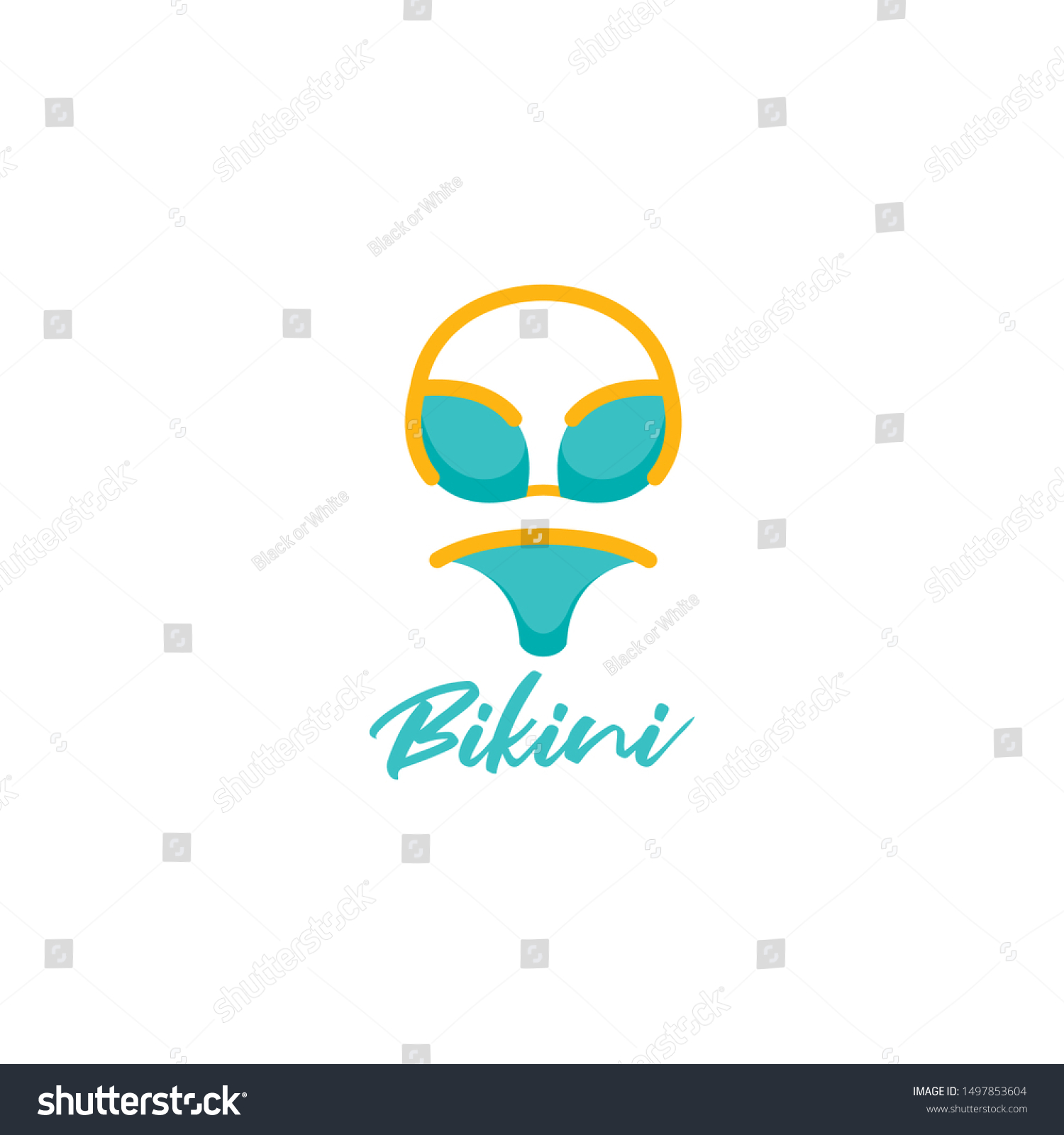 Bikini Wear Logo Design Vector Stock Vector Royalty Free 1497853604