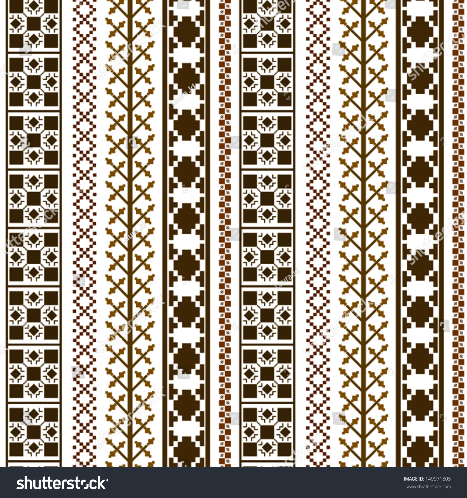 Traditional Romanian Embroidery Pattern Stock Vector Royalty Free