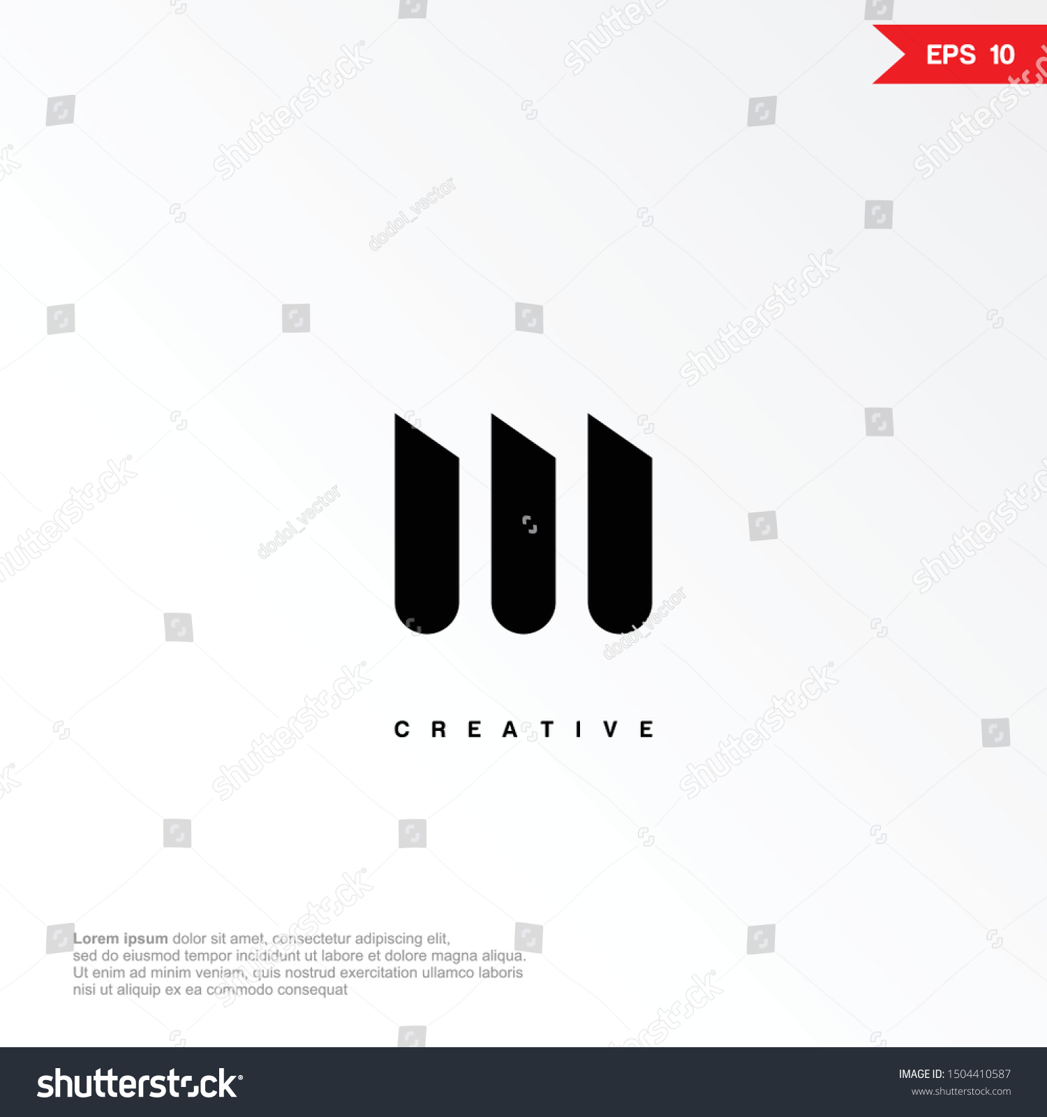 Letter M Minimalist Logo Icon Design Stock Vector Royalty Free