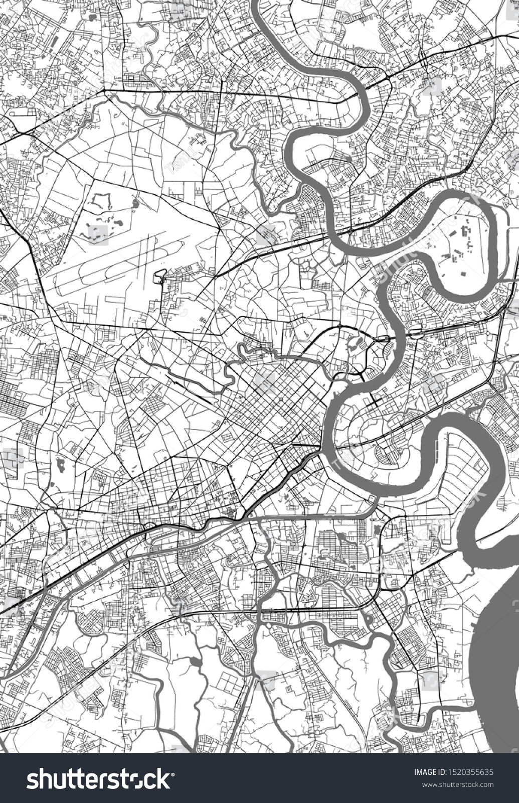 Vector Map City Ho Chi Minh Vector có sẵn miễn phí bản quyền