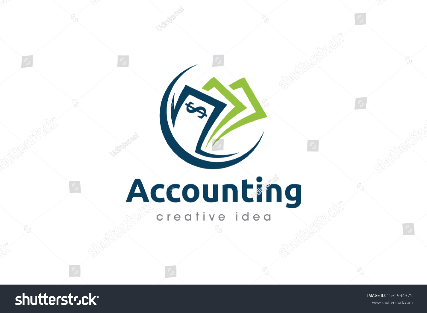 Creative Accounting Logo Design Template Stock Vector Royalty Free