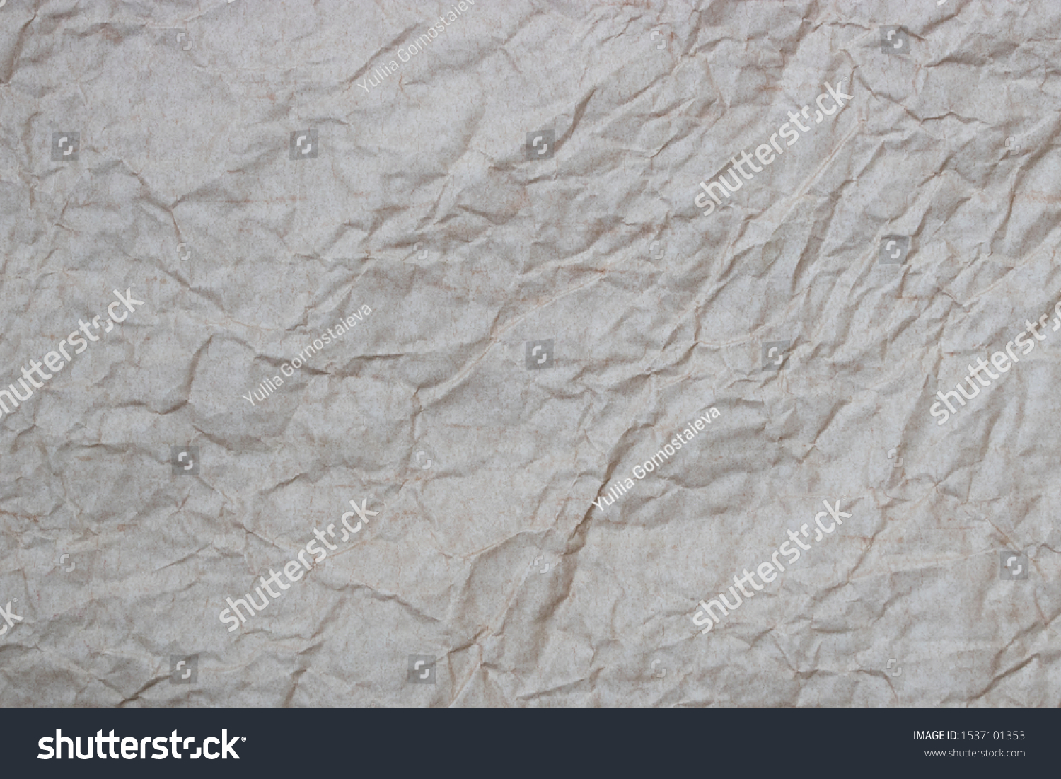 Light Crumpled Crumpled Packaging Paper Texture Stock Photo