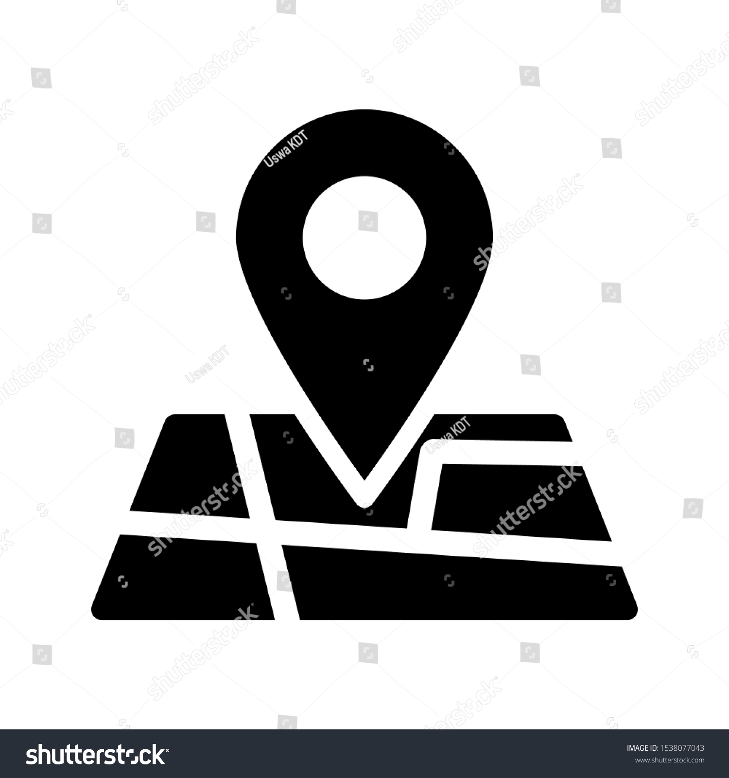 Map Pin Geo Locate Pointer Icon Stock Vector Royalty Free 1538077043