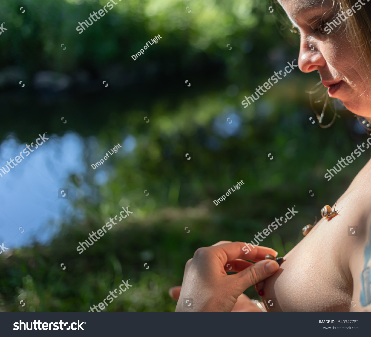 Nude Woman Snails On Her Body Stock Photo Shutterstock