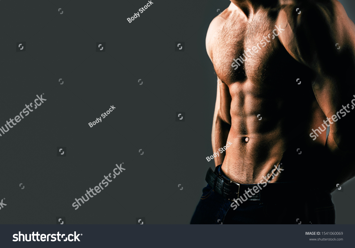 Sportsman Muscles Athlete Males Naked Torso Stock Photo 1541060069