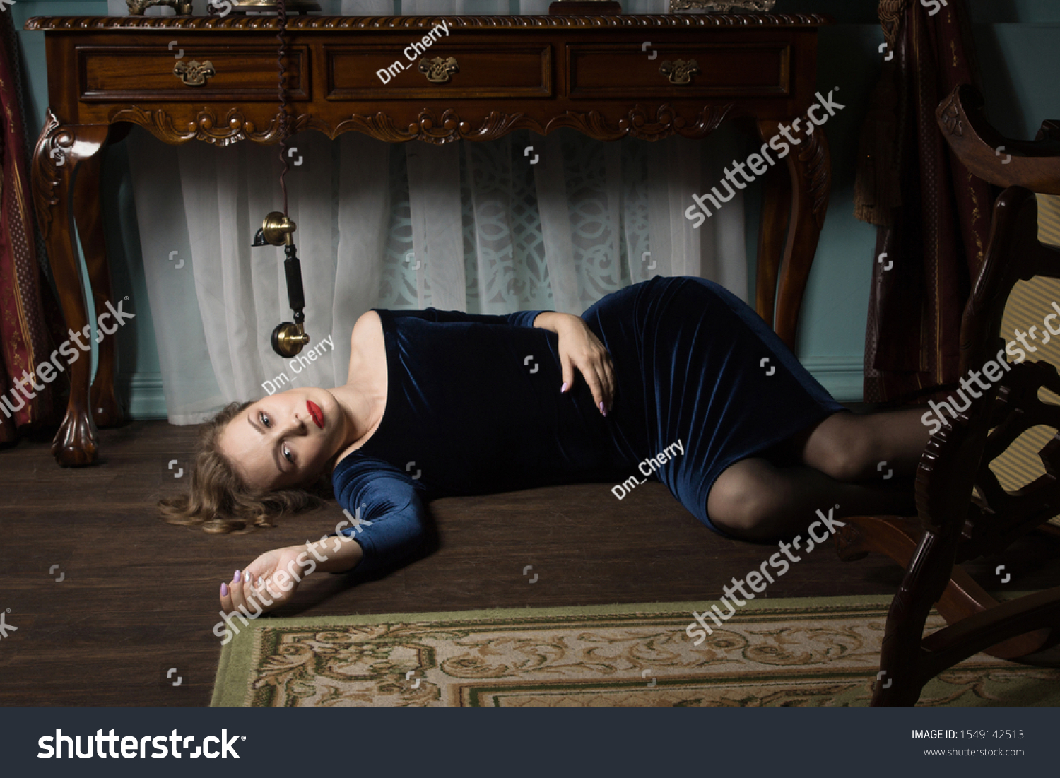 Noir Film Sexual Woman Being Strangled Stock Photo Shutterstock