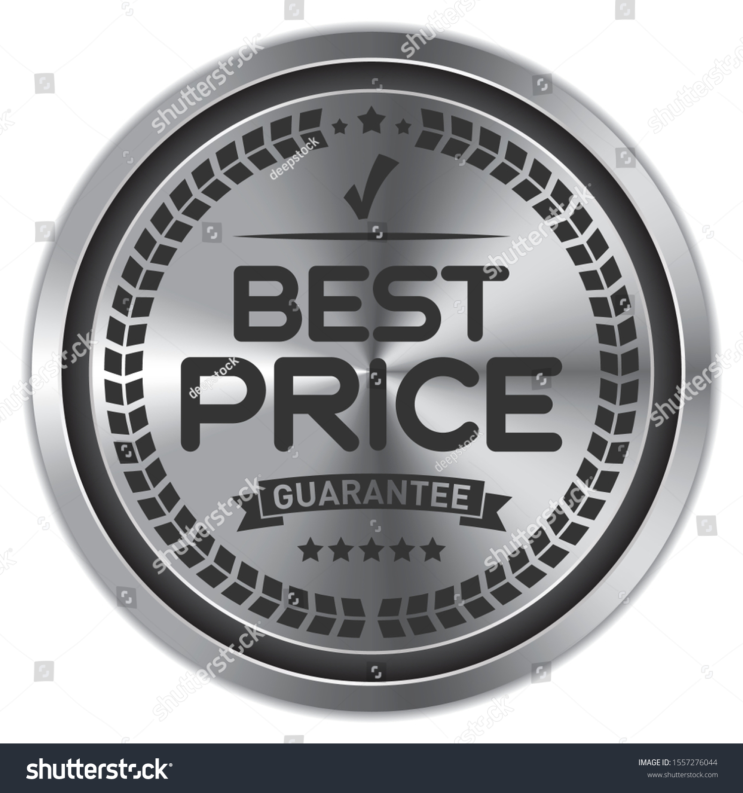 Best Price Guarantee Vector Metallic Badge Stock Vector Royalty Free